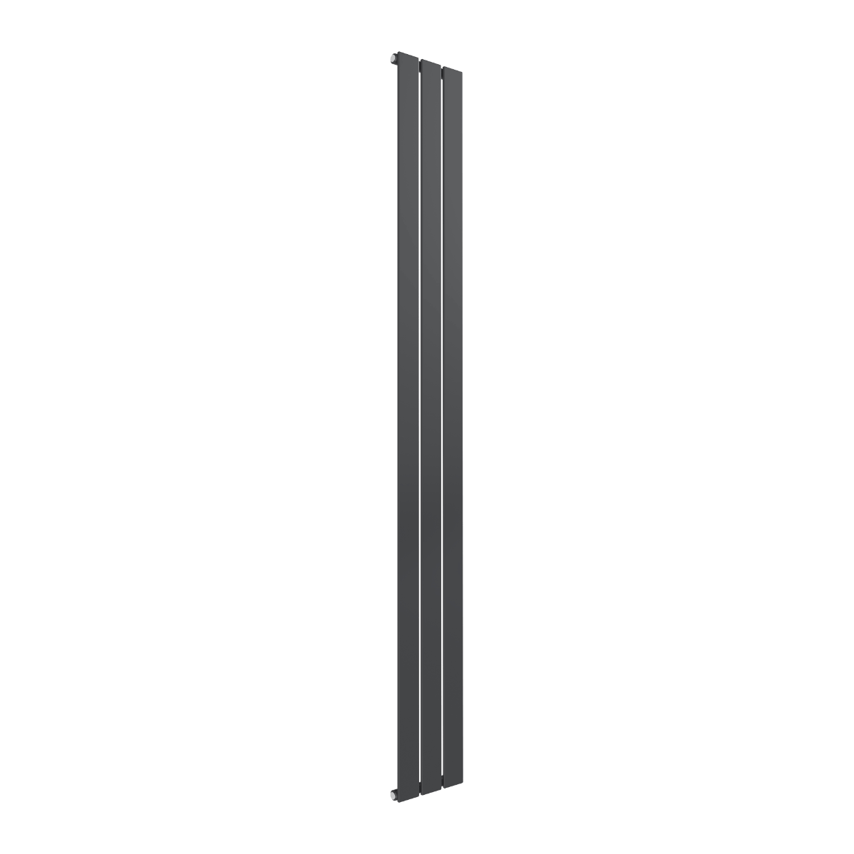 Reina Flat Vertical Single Mild Steel Wall Mounted Heated Towel Rail Radiator Anthracite