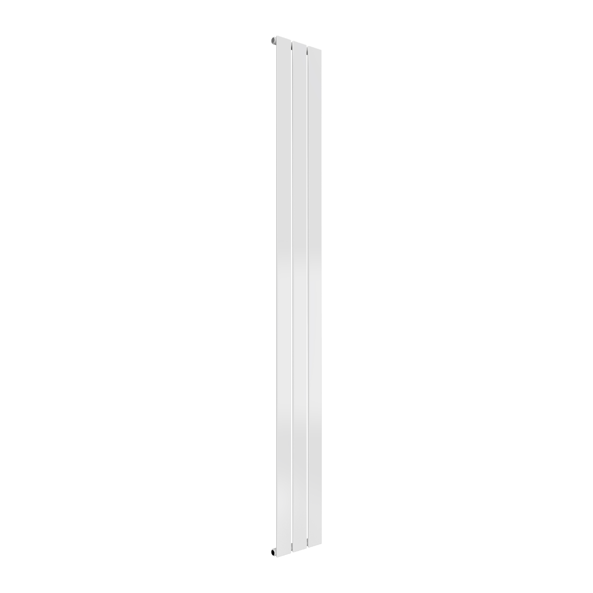 Reina Flat Vertical Single Mild Steel Wall Mounted Heated Towel Rail Radiator White