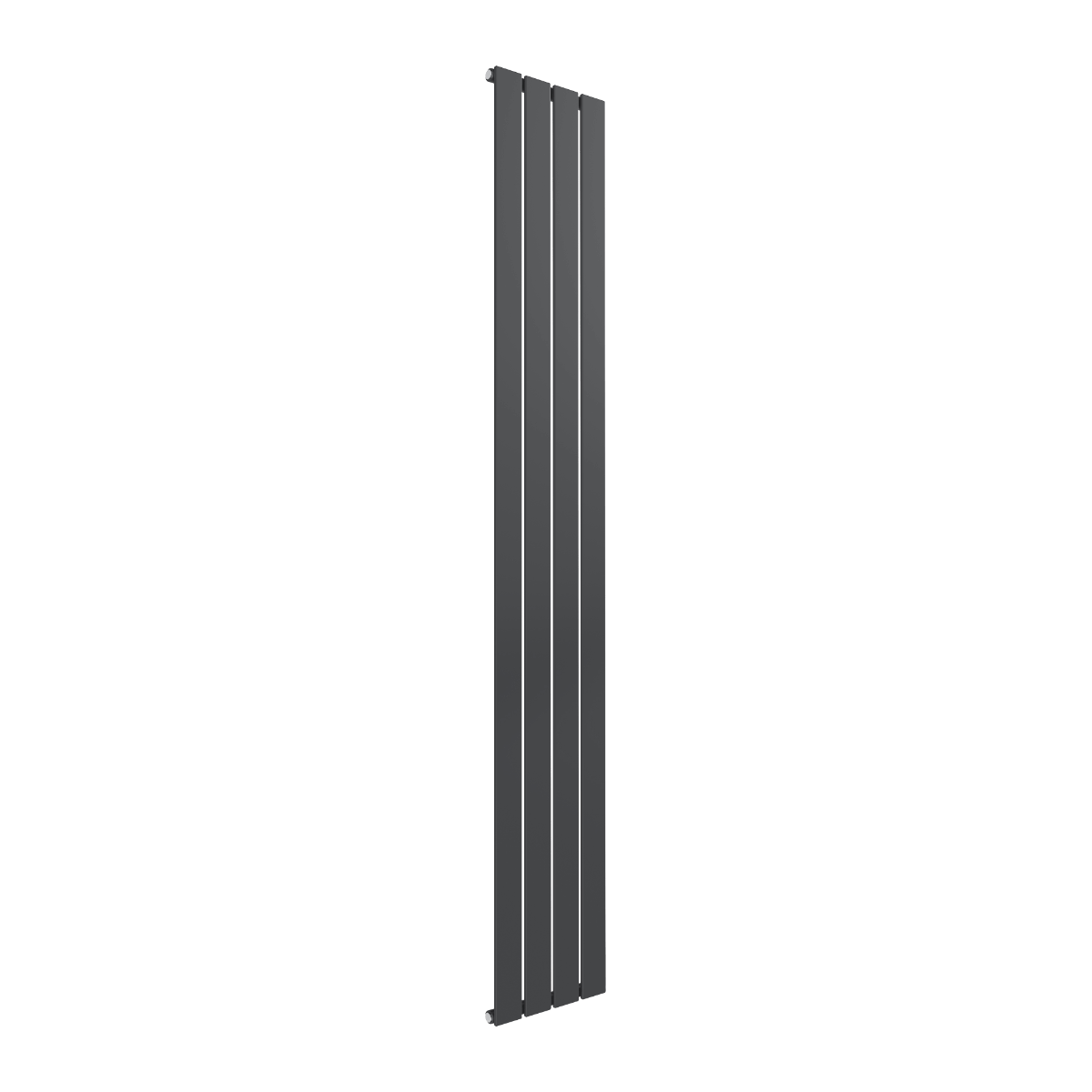 Reina Flat Vertical Single Mild Steel Wall Mounted Heated Towel Rail Radiator Anthracite
