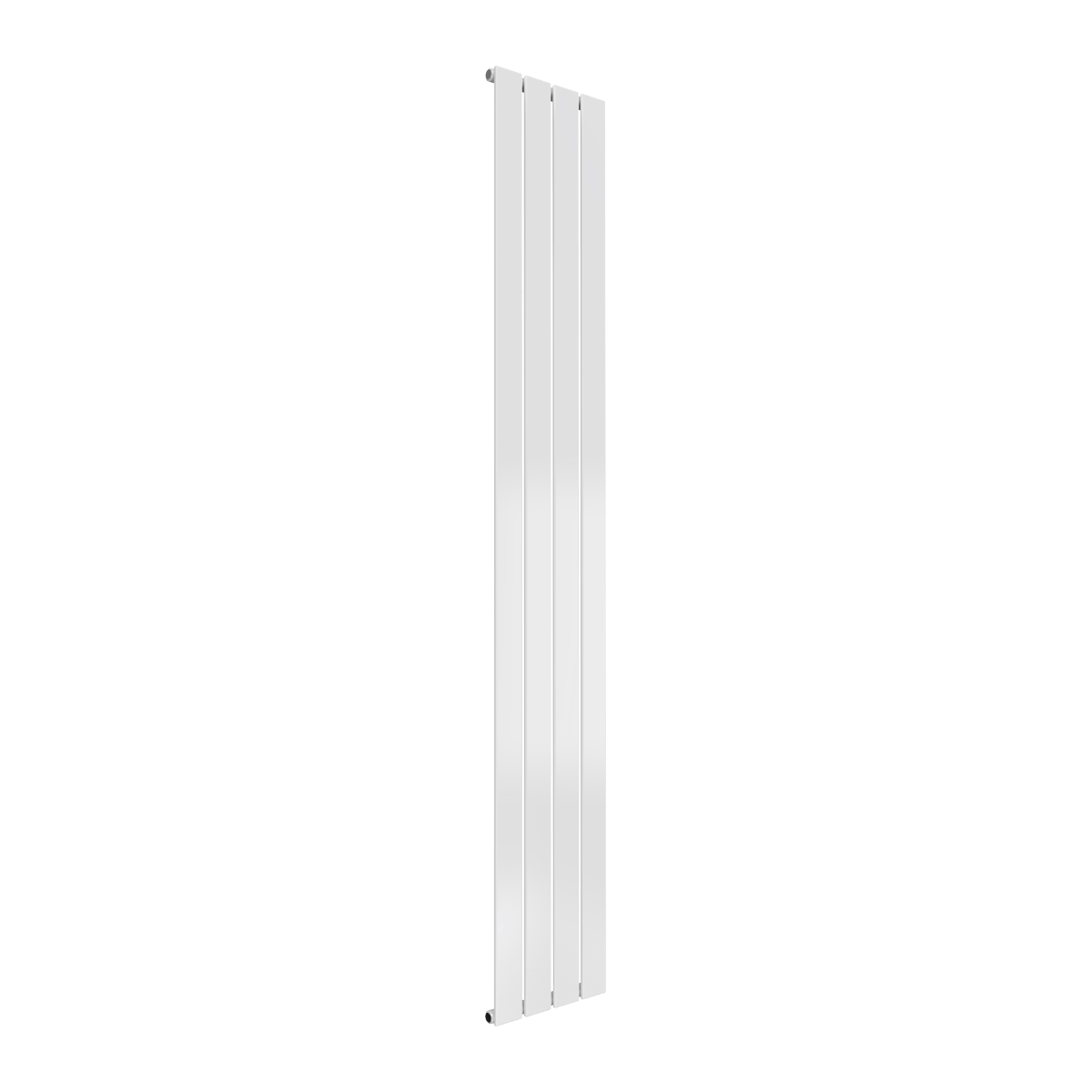 Reina Flat Vertical Single Mild Steel Wall Mounted Heated Towel Rail Radiator White
