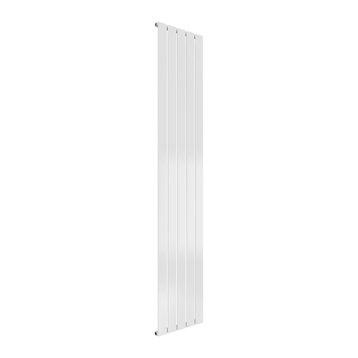 Reina Flat Vertical Single Mild Steel Wall Mounted Heated Towel Rail Radiator White