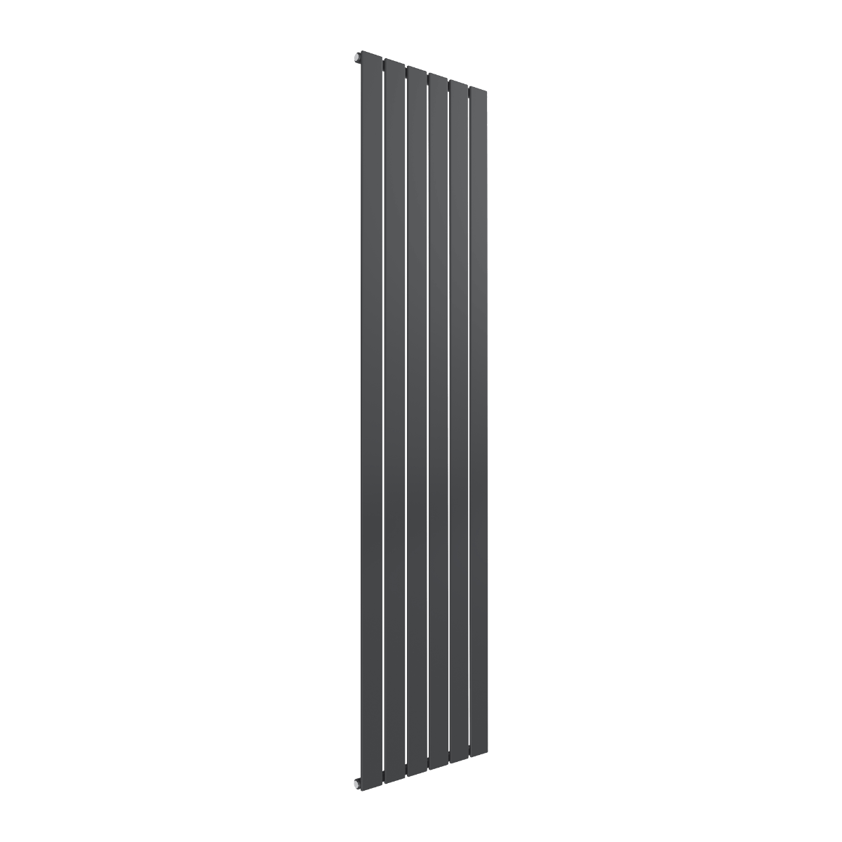 Reina Flat Vertical Single Mild Steel Wall Mounted Heated Towel Rail Radiator Anthracite