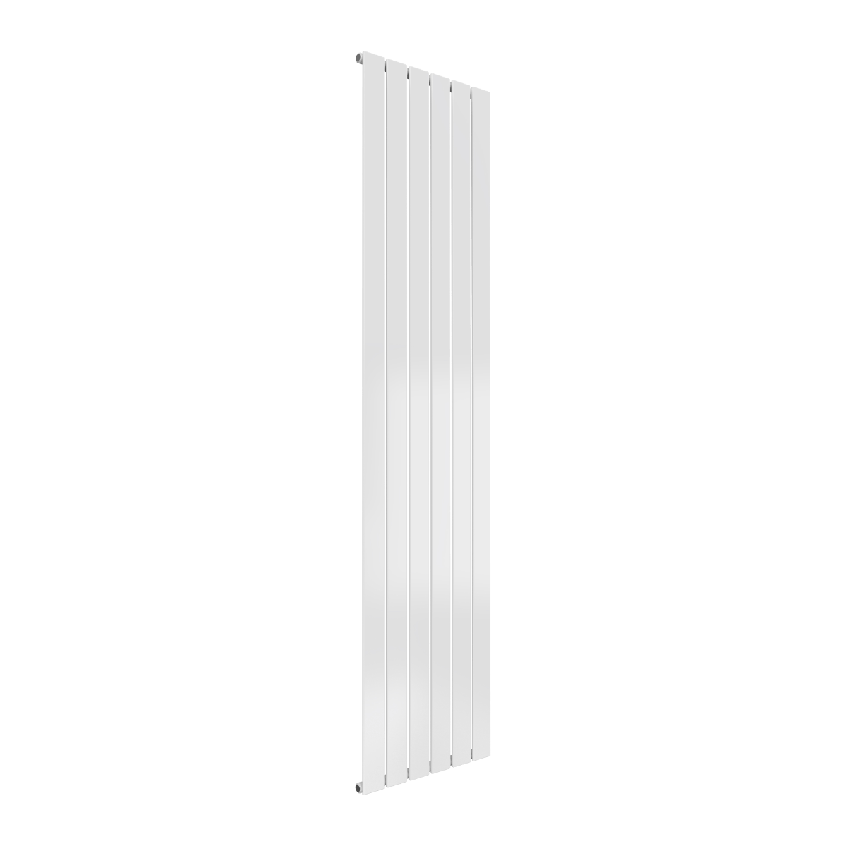 Reina Flat Vertical Single Mild Steel Wall Mounted Heated Towel Rail Radiator White