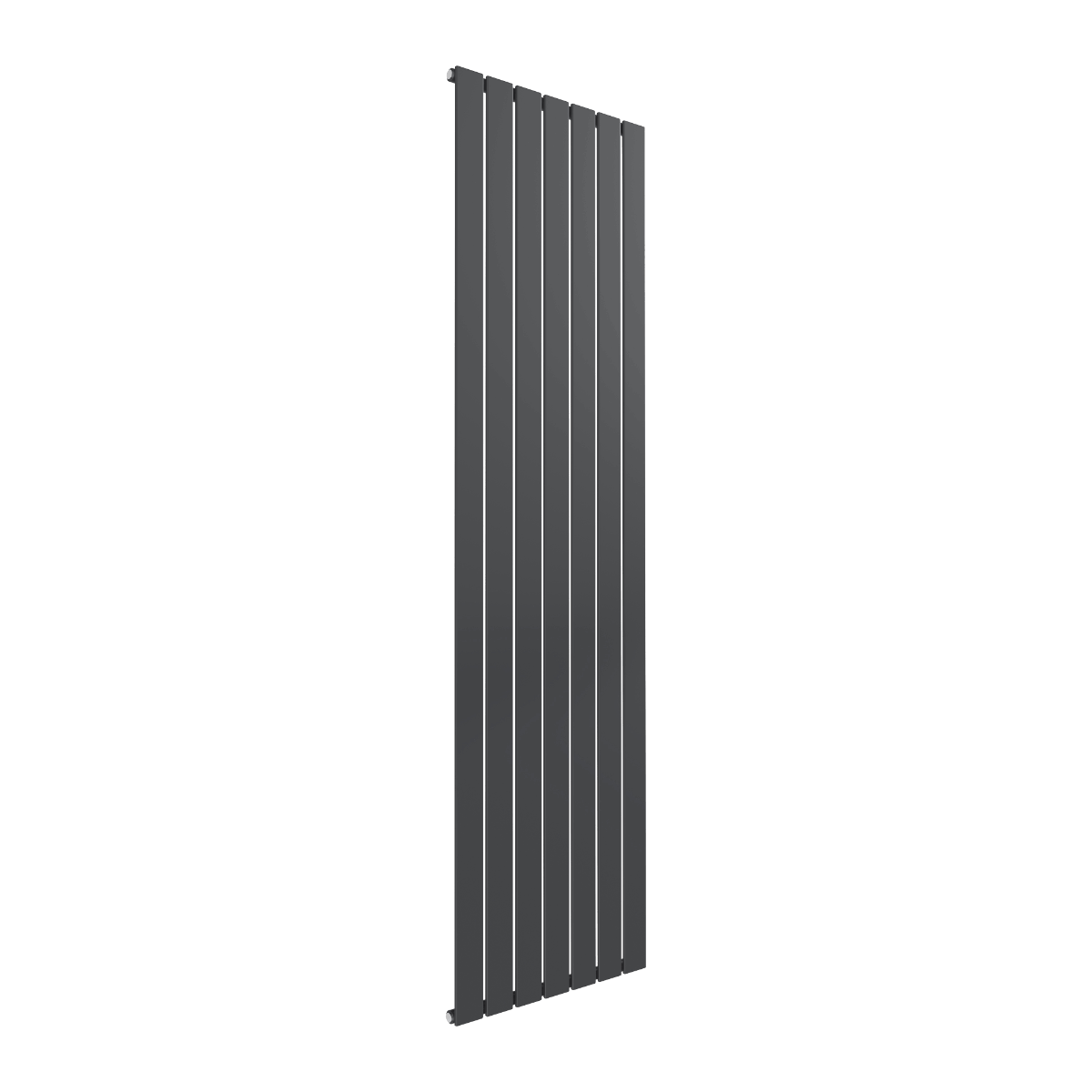 Reina Flat Vertical Single Mild Steel Wall Mounted Heated Towel Rail Radiator Anthracite