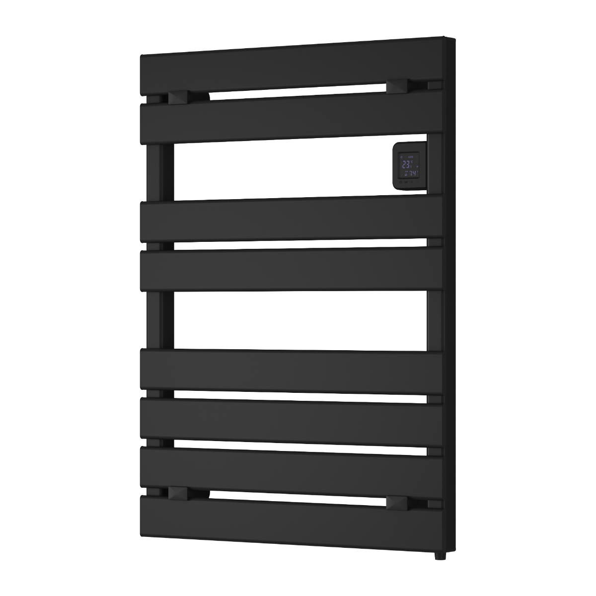 Reina Gia Aluminium Wall Mounted Heated Towel Rail Radiator Black