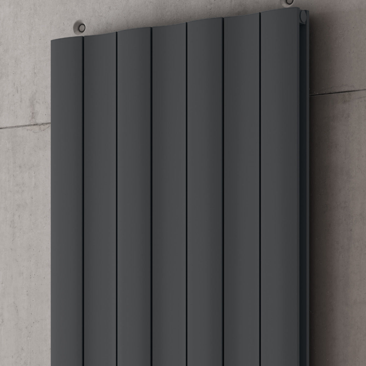 Reina Gio double Aluminium Wall Mounted Heated Towel Rail Radiator Anthracite