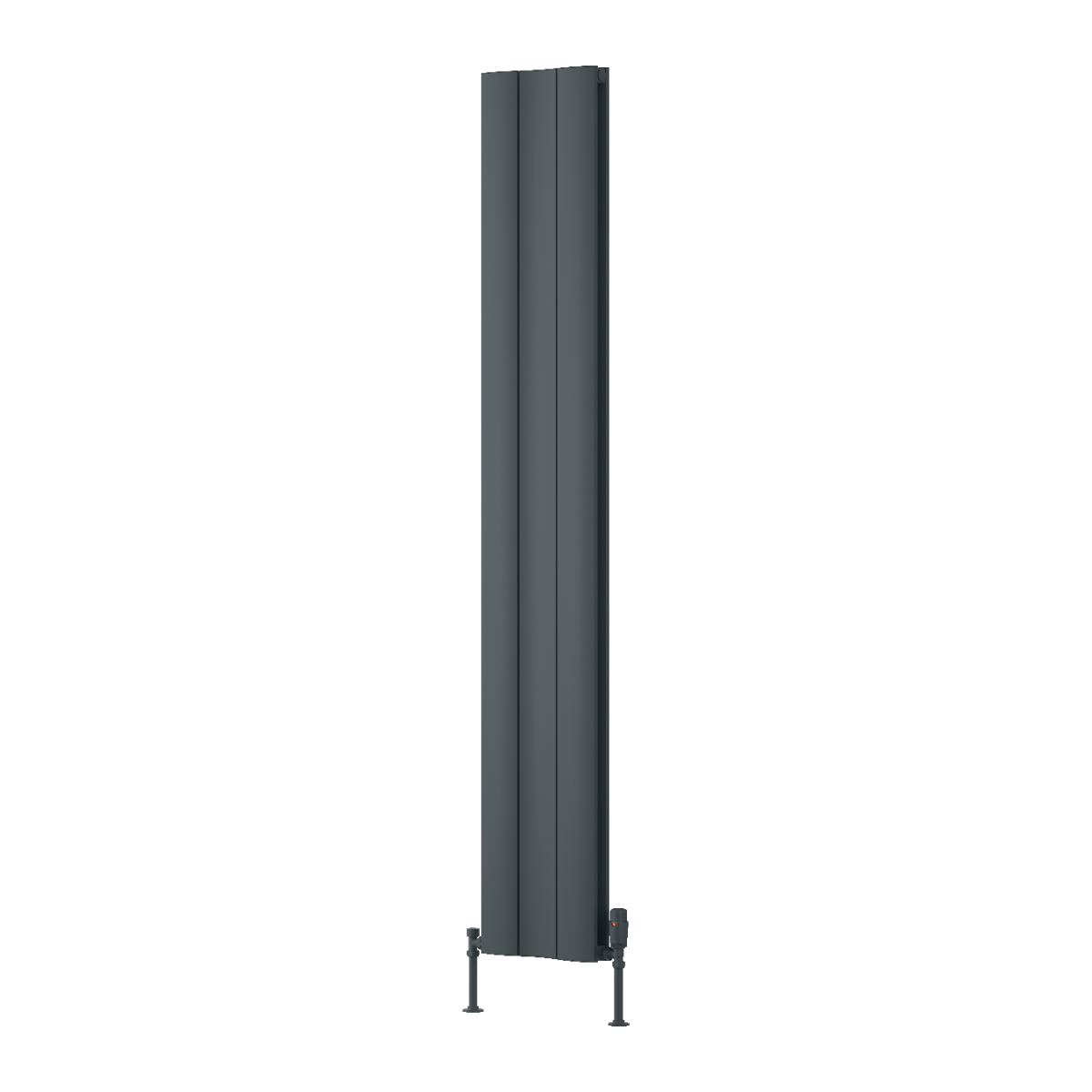 Reina Gio double Aluminium Wall Mounted Heated Towel Rail Radiator Anthracite