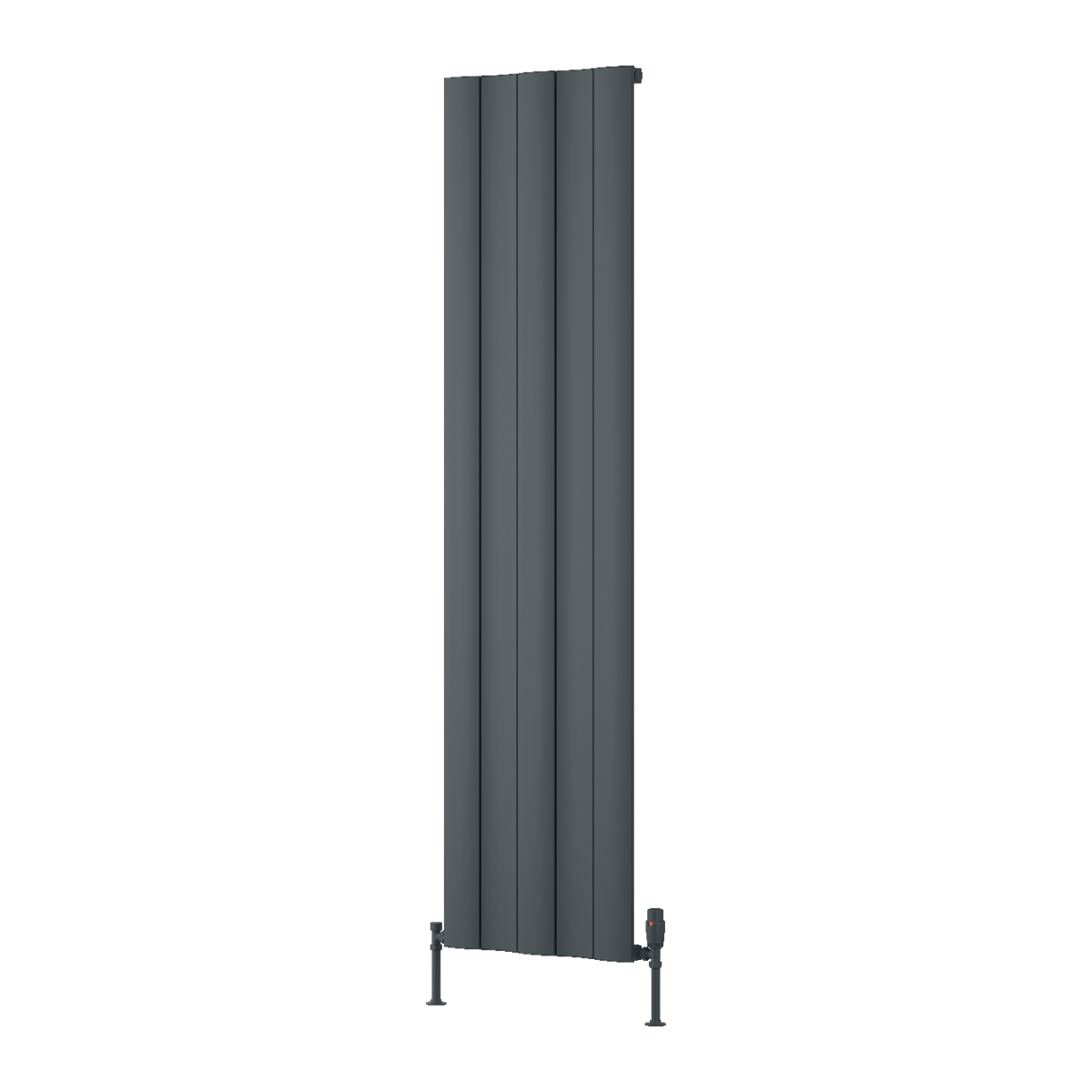 Reina Gio Single Aluminium Wall Mounted Heated Towel Rail Radiator Anthracite