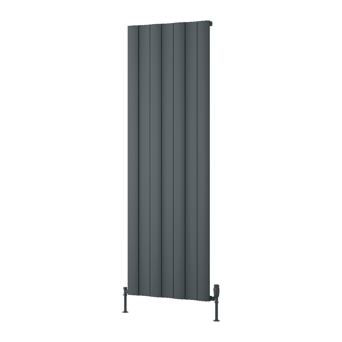 Reina Gio Single Aluminium Wall Mounted Heated Towel Rail Radiator Anthracite
