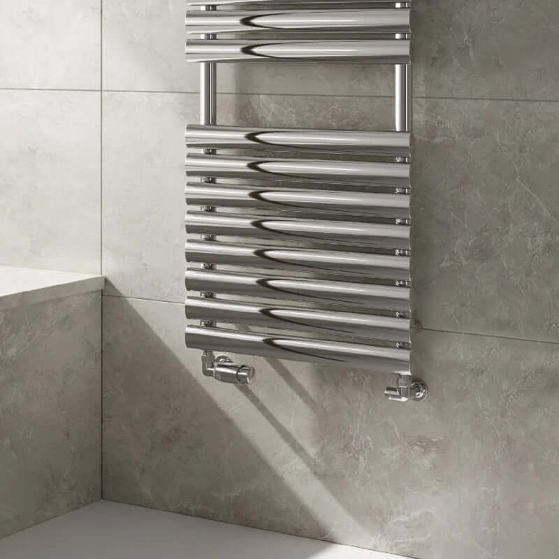 Reina Helin Stainless Steel Wall Mounted Heated Towel Rail Radiator Polished