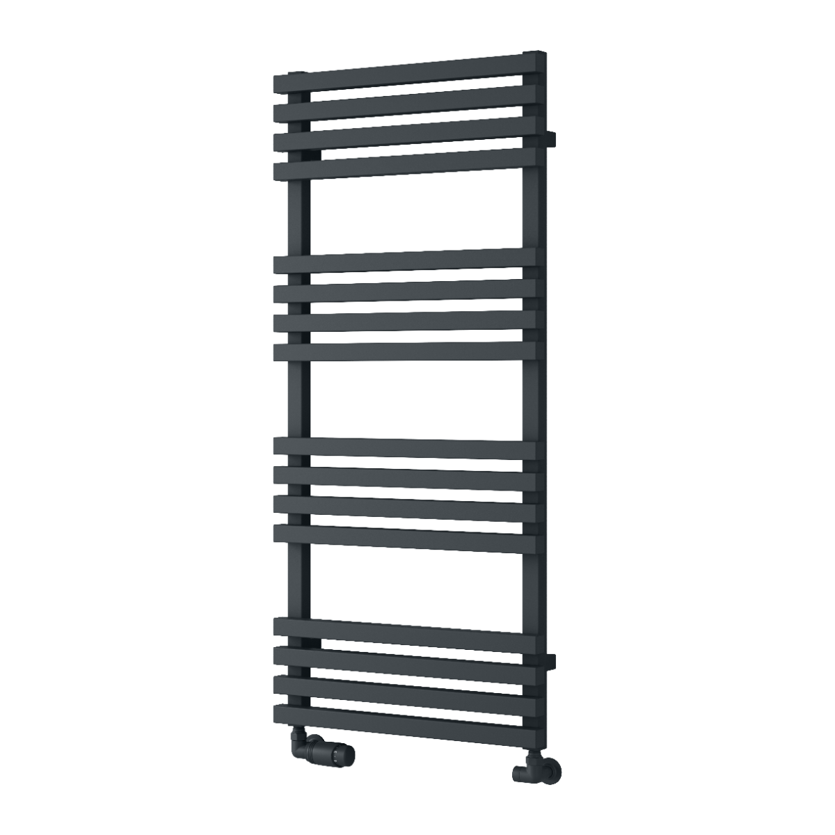 Reina Kale Mild Steel Wall Mounted Heated Towel Rail Radiator Anthracite