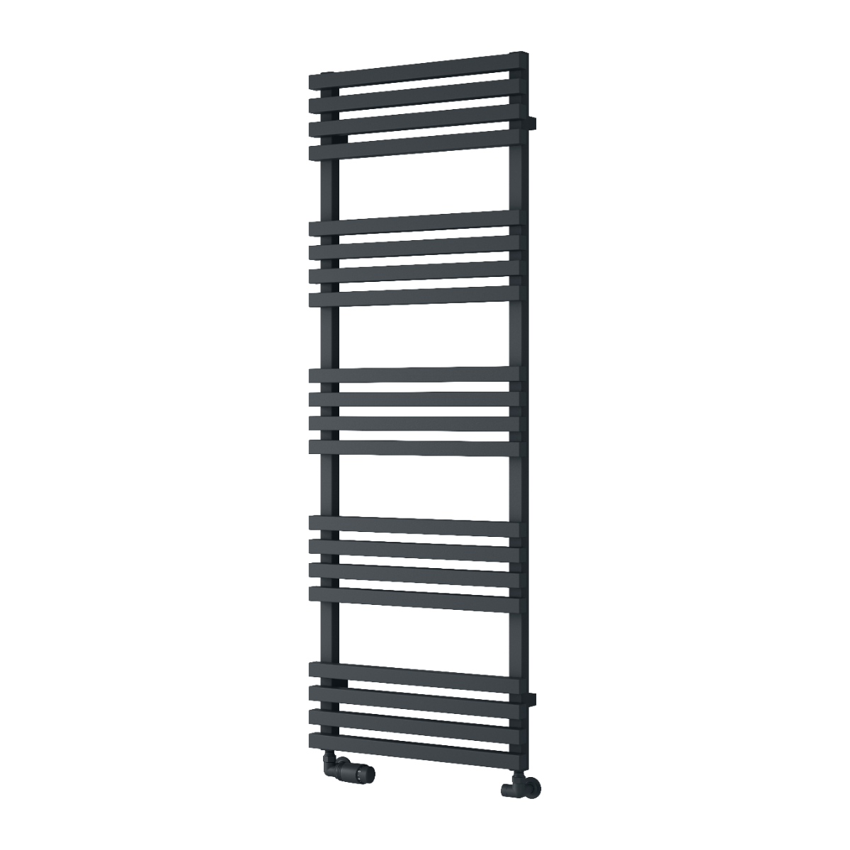 Reina Kale Mild Steel Wall Mounted Heated Towel Rail Radiator Anthracite