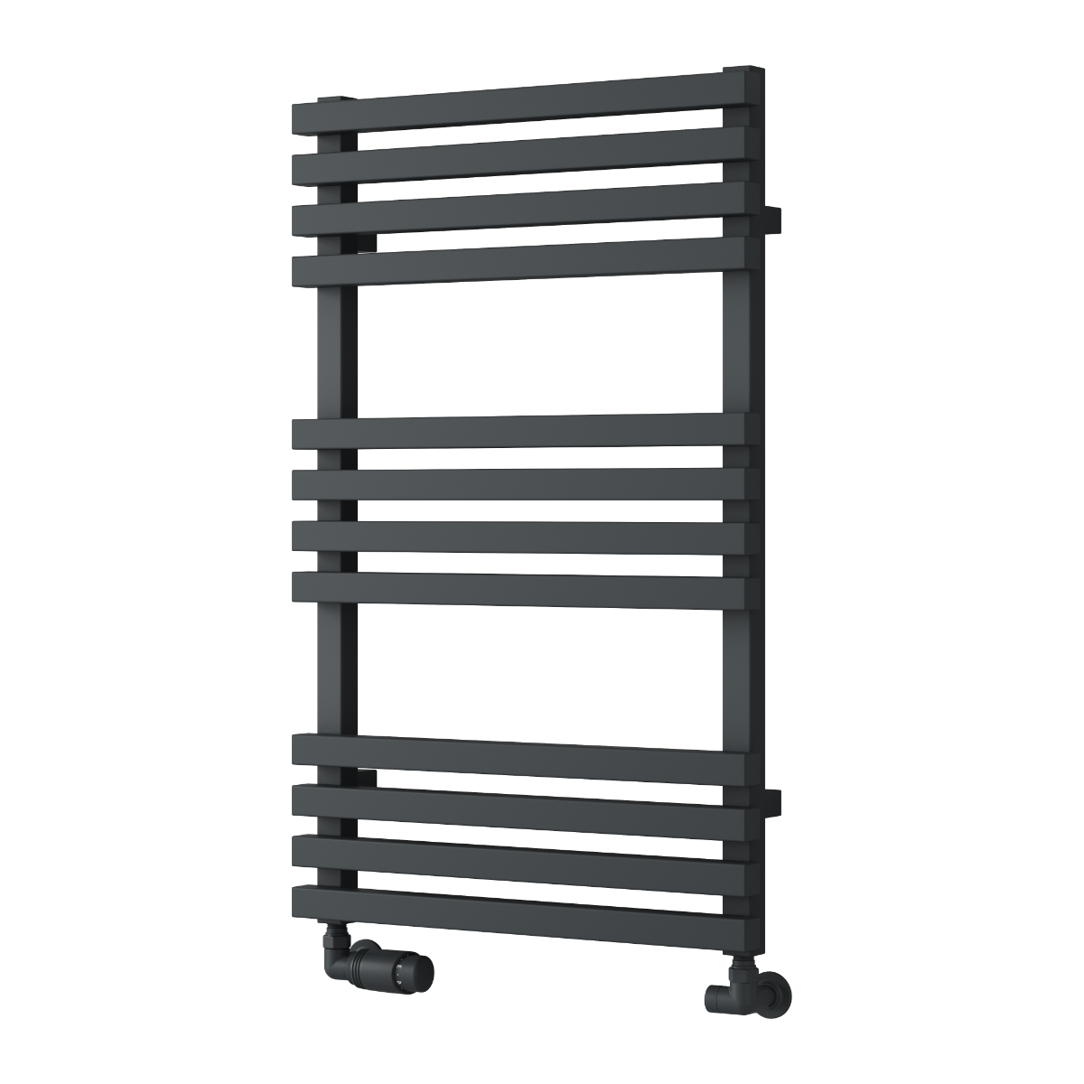 Reina Kale Mild Steel Wall Mounted Heated Towel Rail Radiator Anthracite