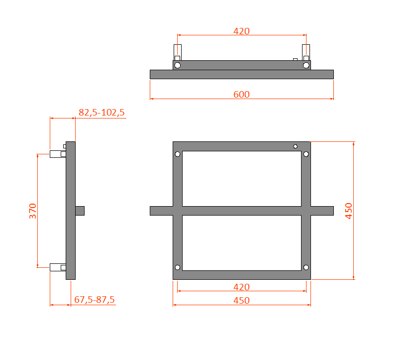 Reina Lago 1 Mild Steel 450x600 Wall Mounted Heated Towel Rail Radiator