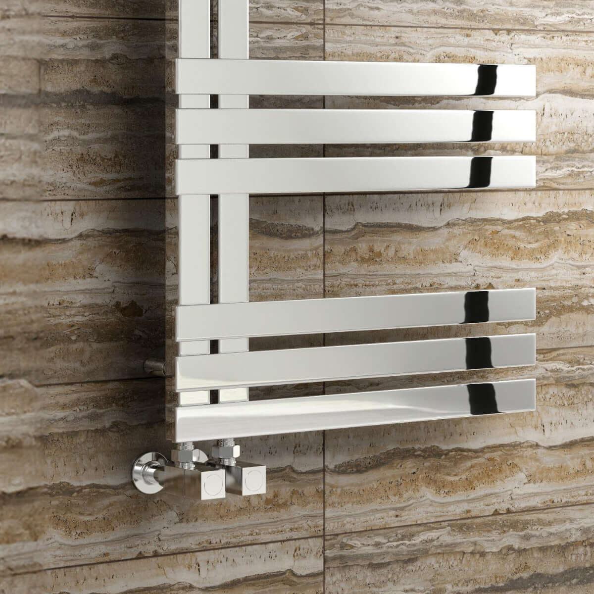 Reina Lovere Stainless Steel Wall Mounted Heated Towel Rail Radiator Polished