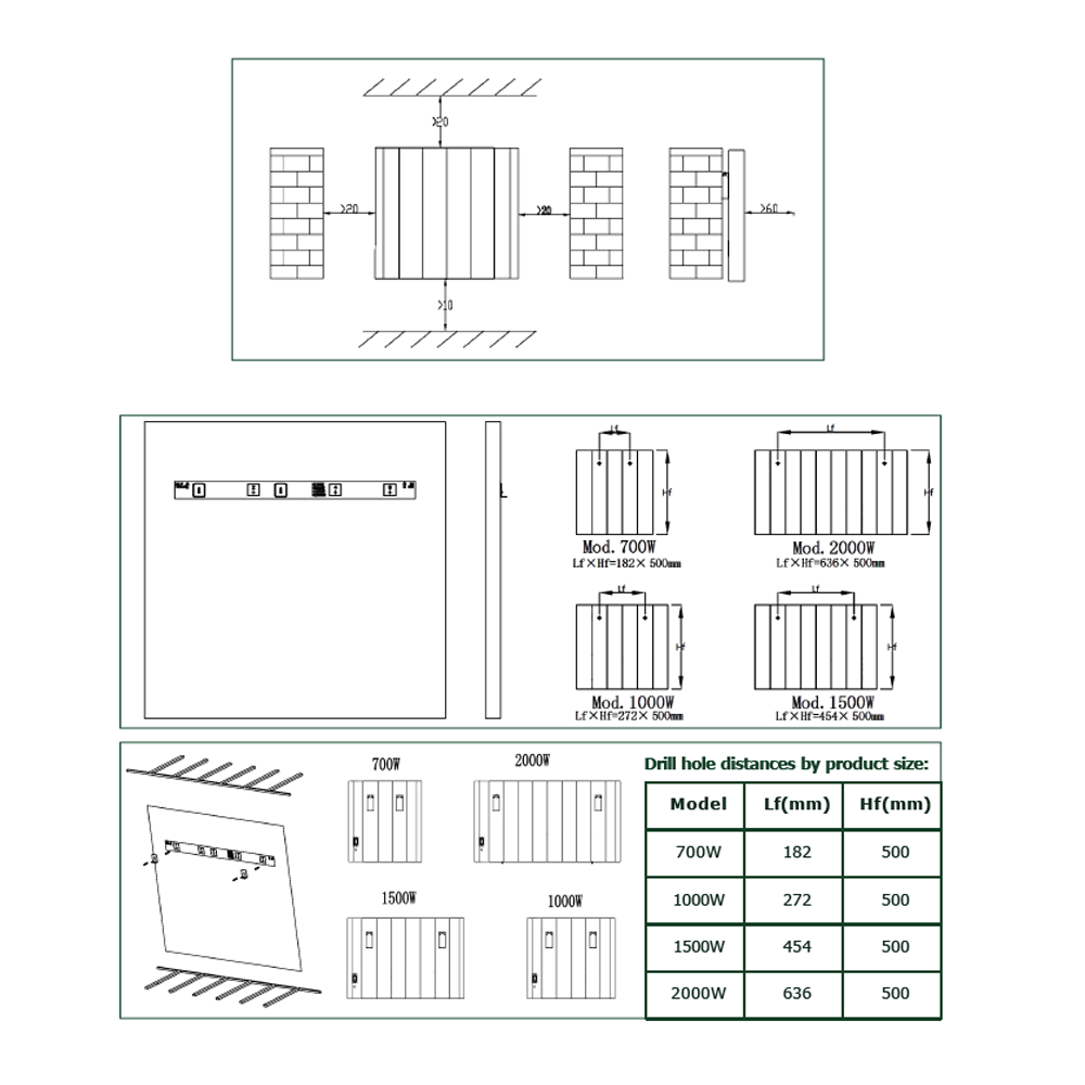 Reina Maia Horizontal Aluminium Wall Mounted Heated Towel Rail Radiator White
