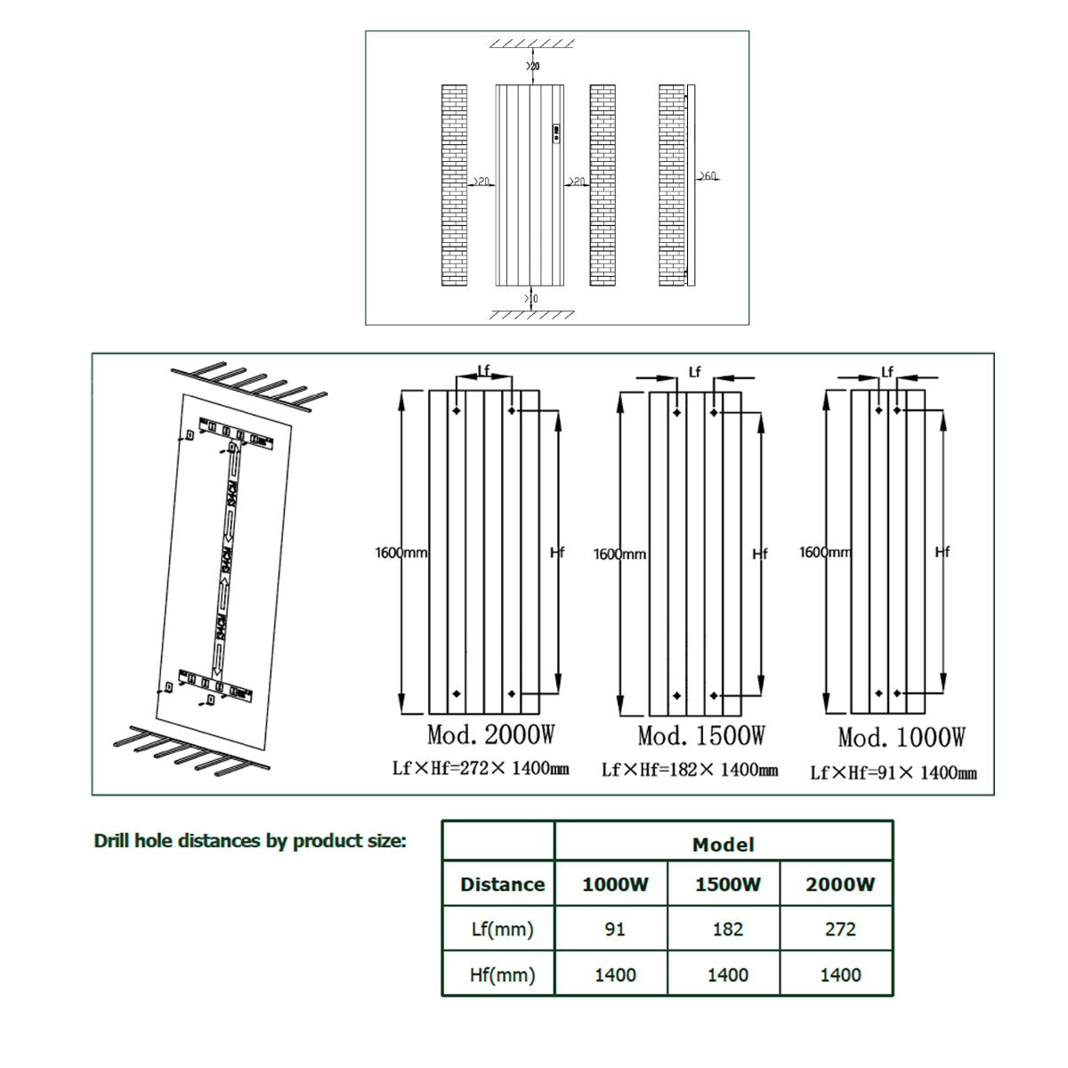 Reina Maia Vertical Aluminium Wall Mounted Heated Towel Rail Radiator White