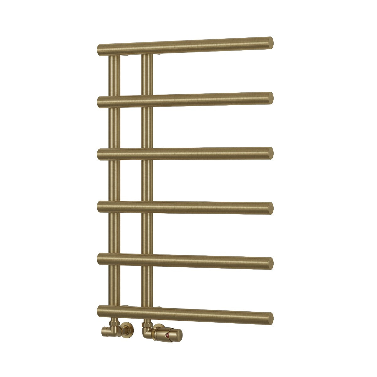 Reina Matera Mild Steel Wall Mounted Heated Towel Rail Radiator Brushed Brass