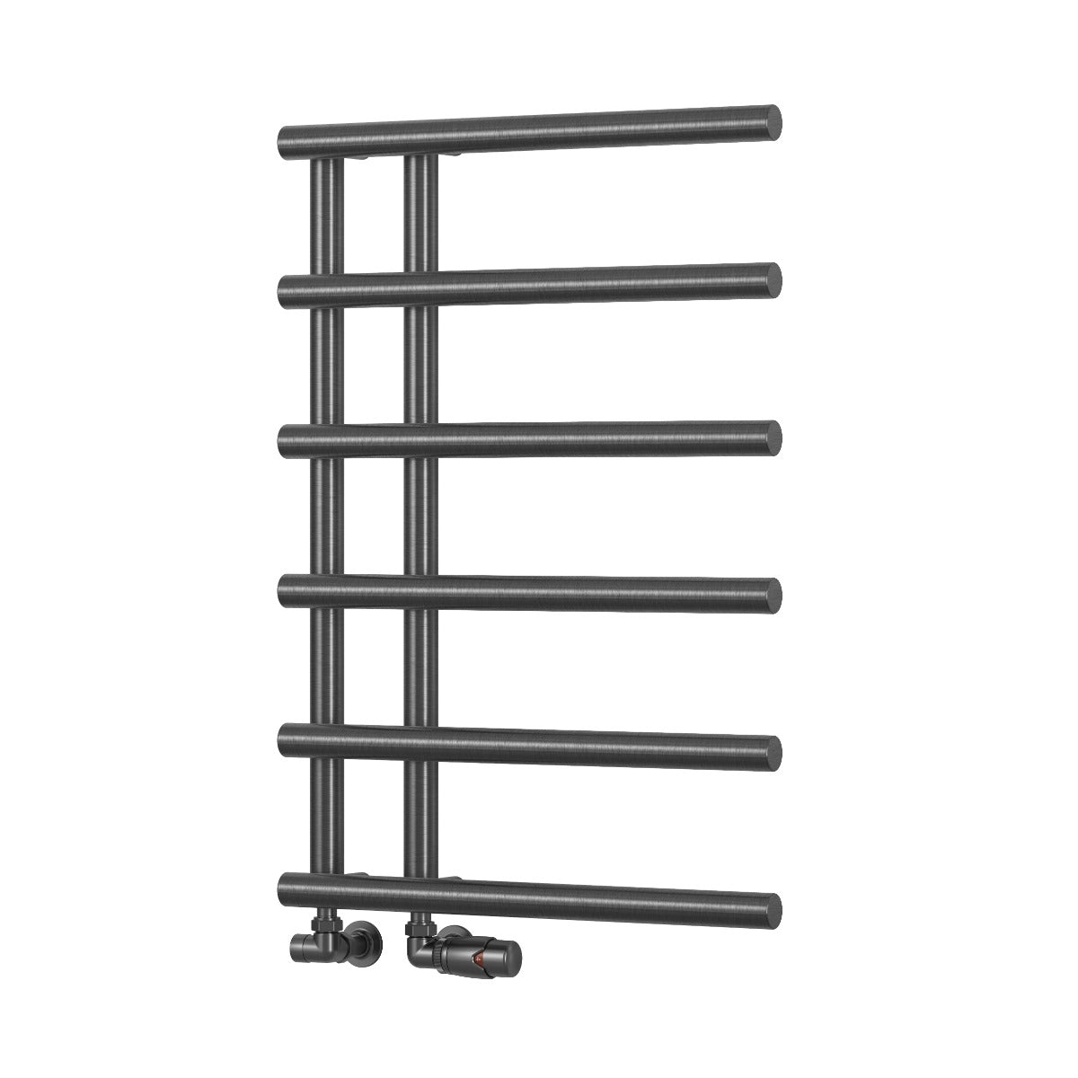 Reina Matera Mild Steel Wall Mounted Heated Towel Rail Radiator Gun Metal