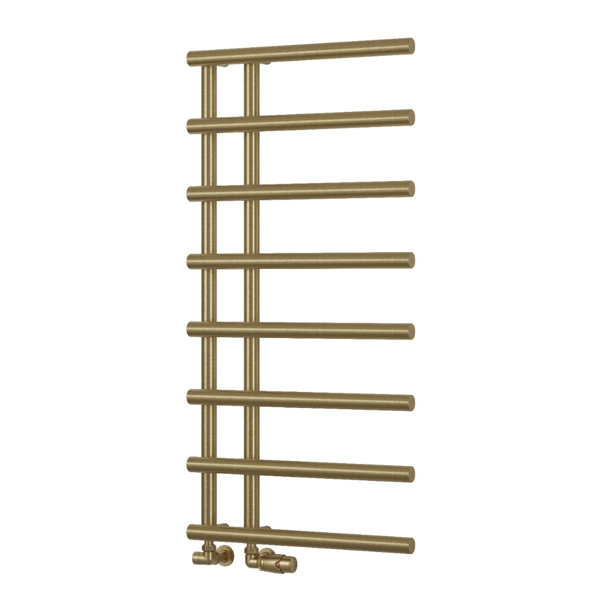 Reina Matera Mild Steel Wall Mounted Heated Towel Rail Radiator Brushed Brass