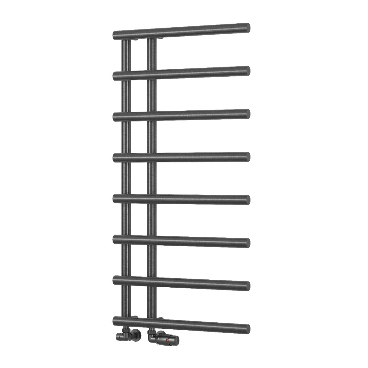 Reina Matera Mild Steel Wall Mounted Heated Towel Rail Radiator Gun Metal