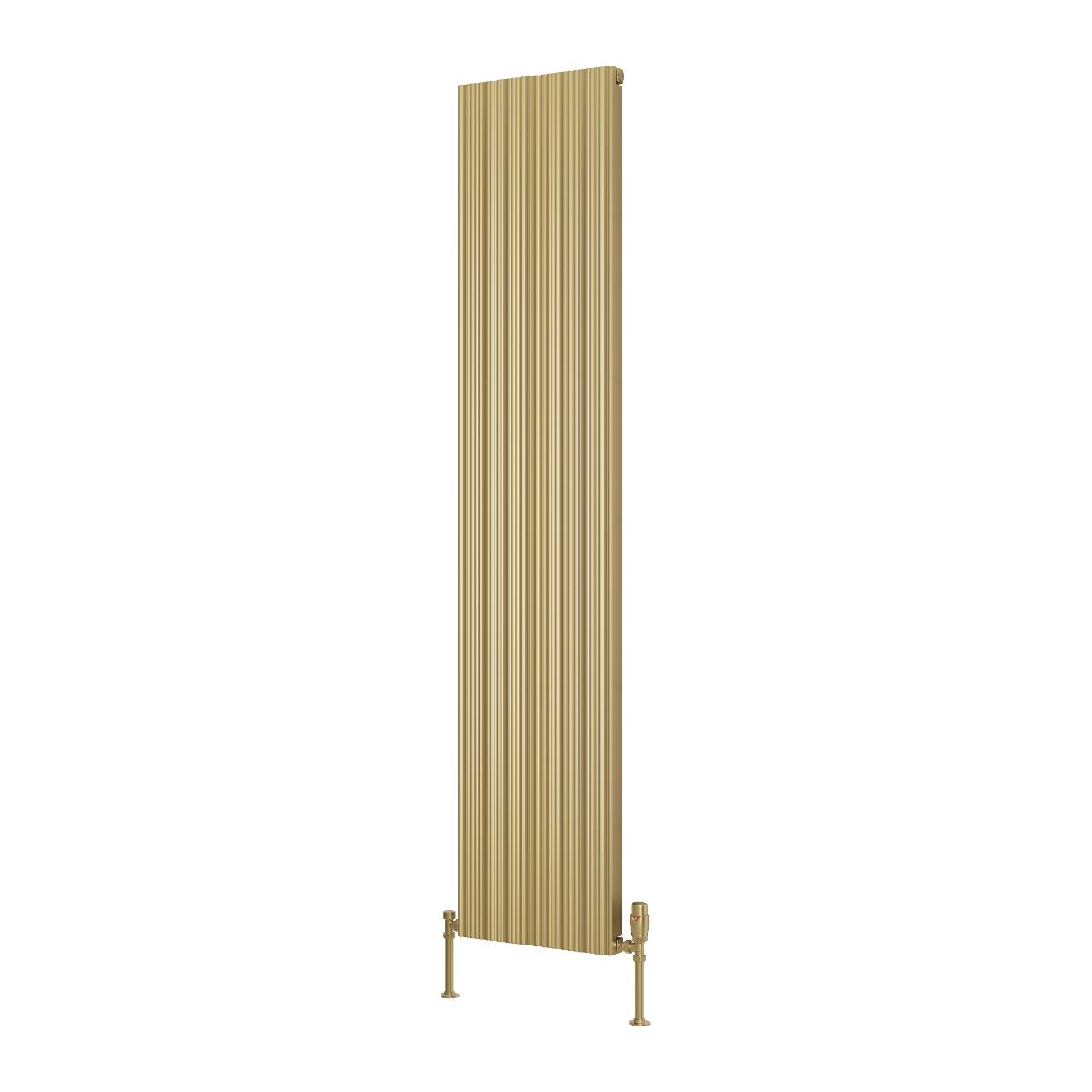 Reina Melvin Aluminium Wall Mounted Heated Towel Rail Radiator Brass