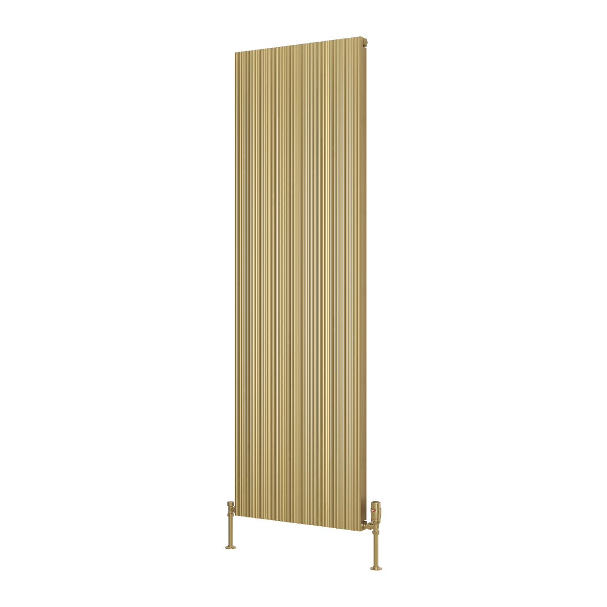 Reina Melvin Aluminium Wall Mounted Heated Towel Rail Radiator Brass