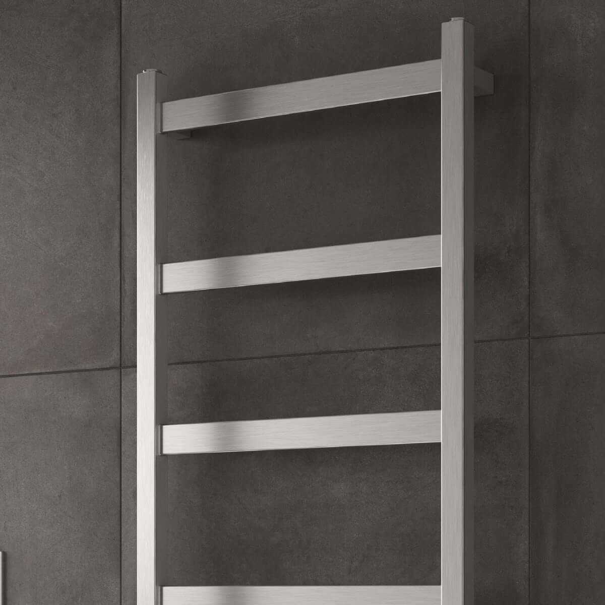 Reina Mina Stainless Steel Wall Mounted Heated Towel Rail Radiator Polished