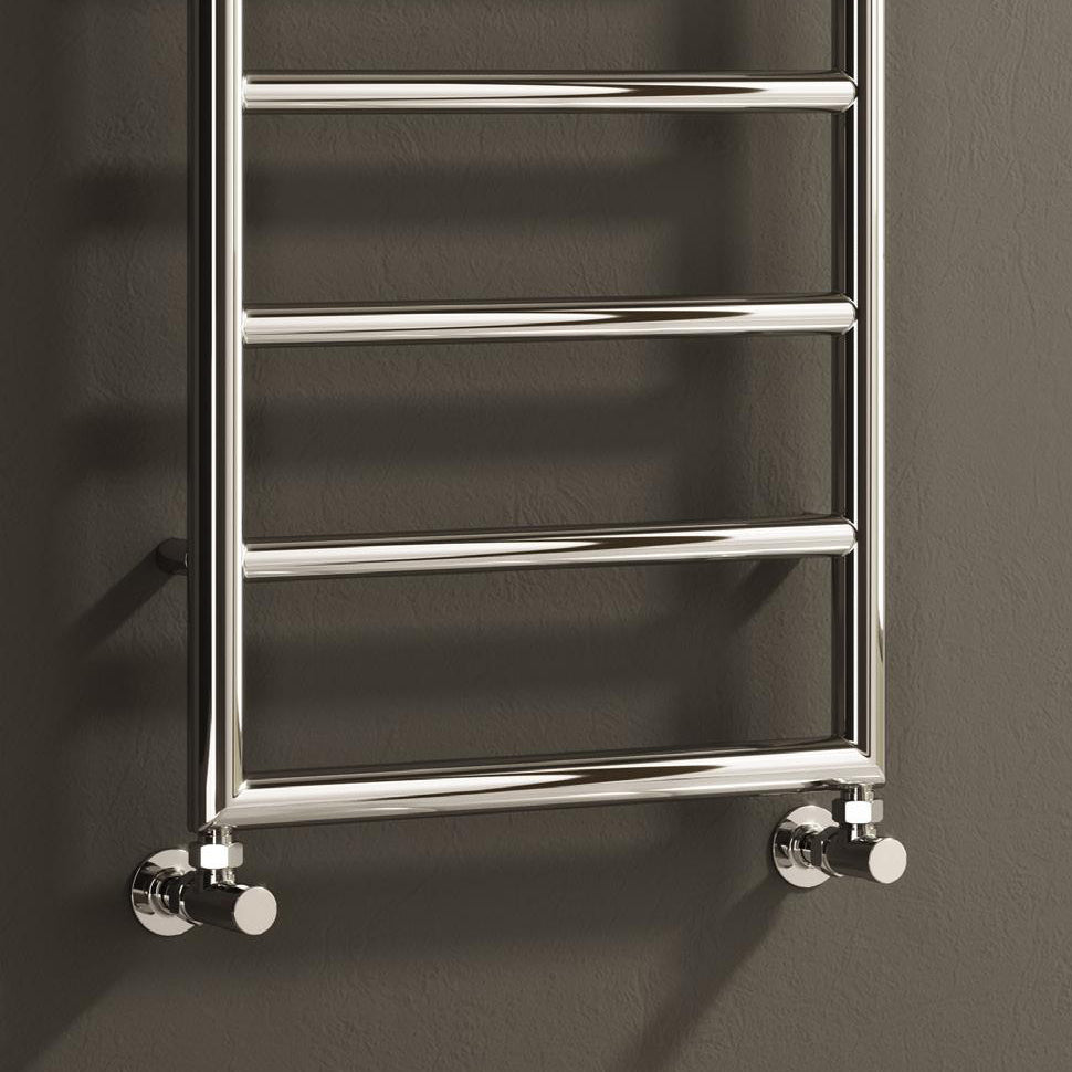 Reina Nardo Mild Steel Wall Mounted Heated Towel Rail Radiator Chrome