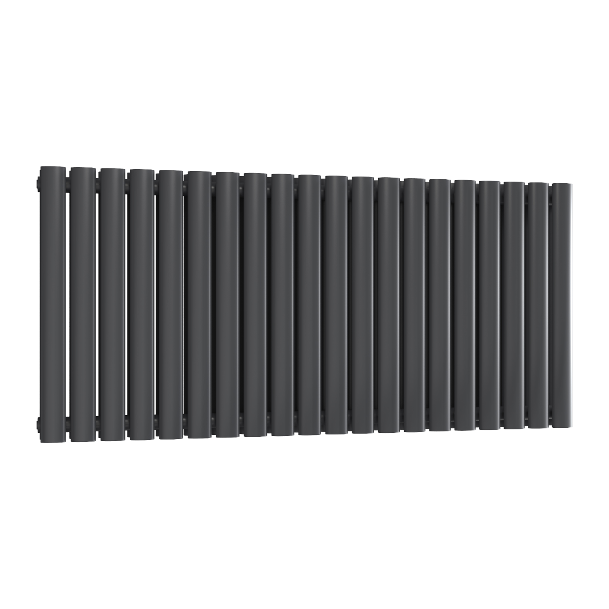 Reina Neva Horizontal Double Mild Steel Wall Mounted Heated Towel Rail Radiator Anthracite