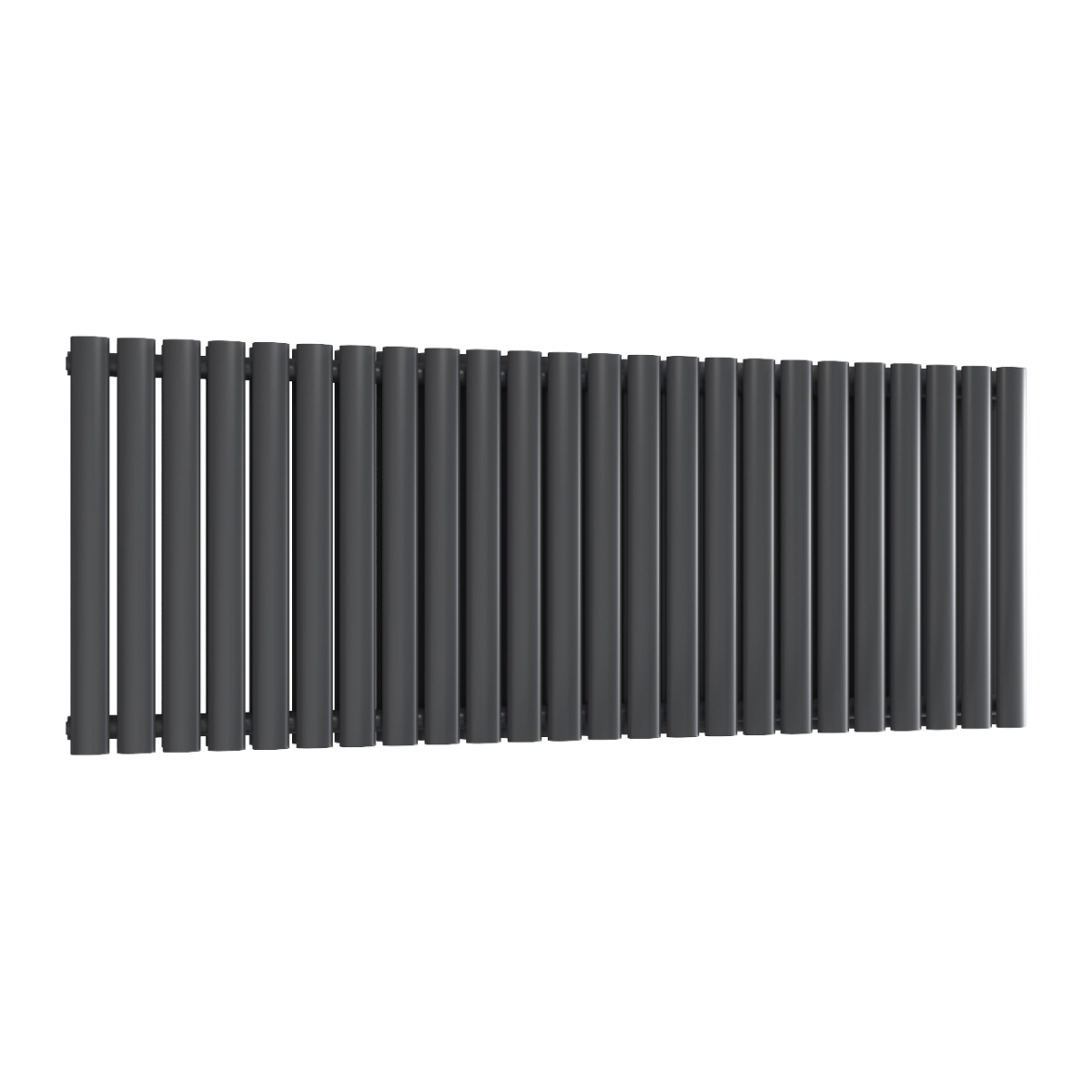 Reina Neva Horizontal Double Mild Steel Wall Mounted Heated Towel Rail Radiator Anthracite