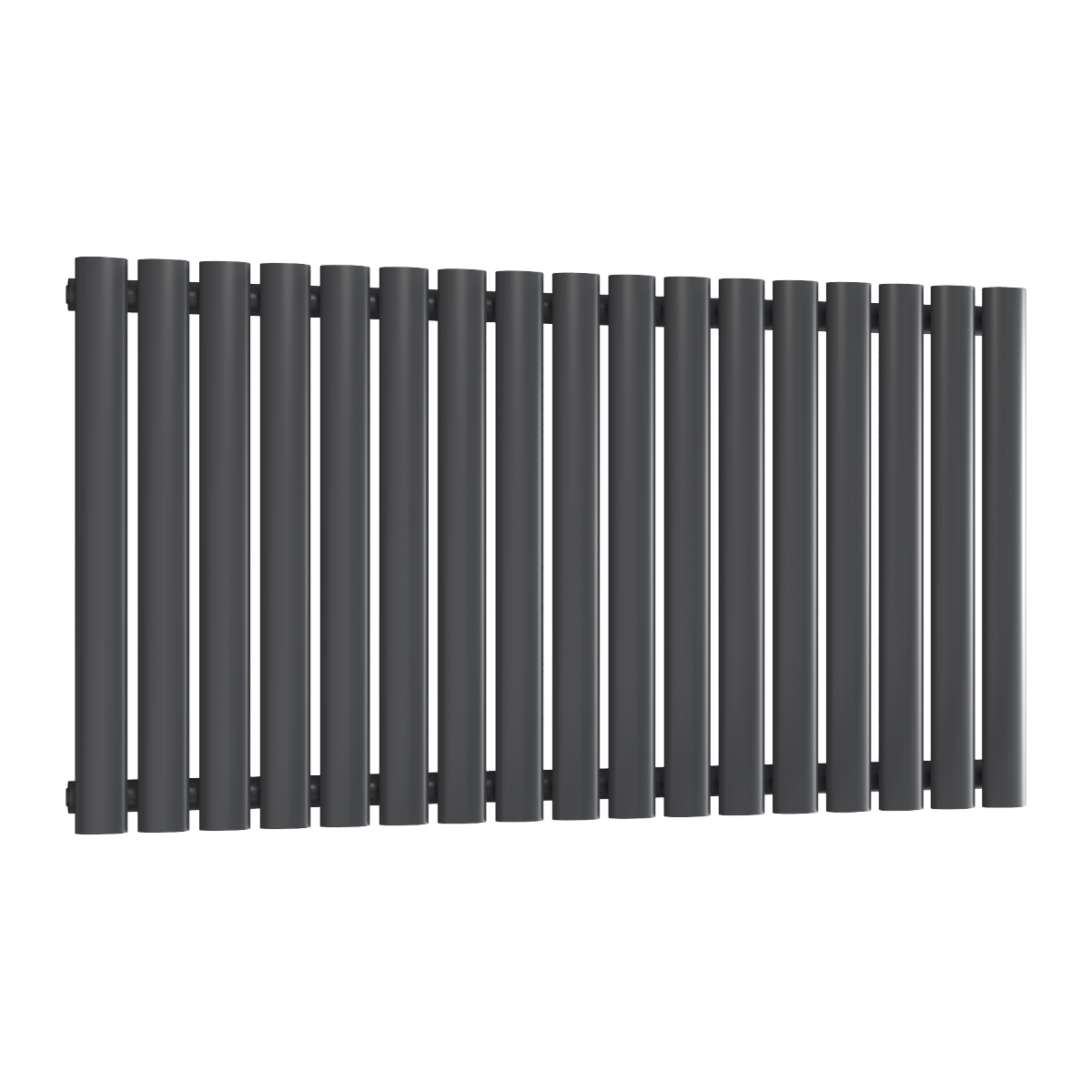 Reina Neva Horizontal Single Mild Steel Wall Mounted Heated Towel Rail Radiator Anthracite