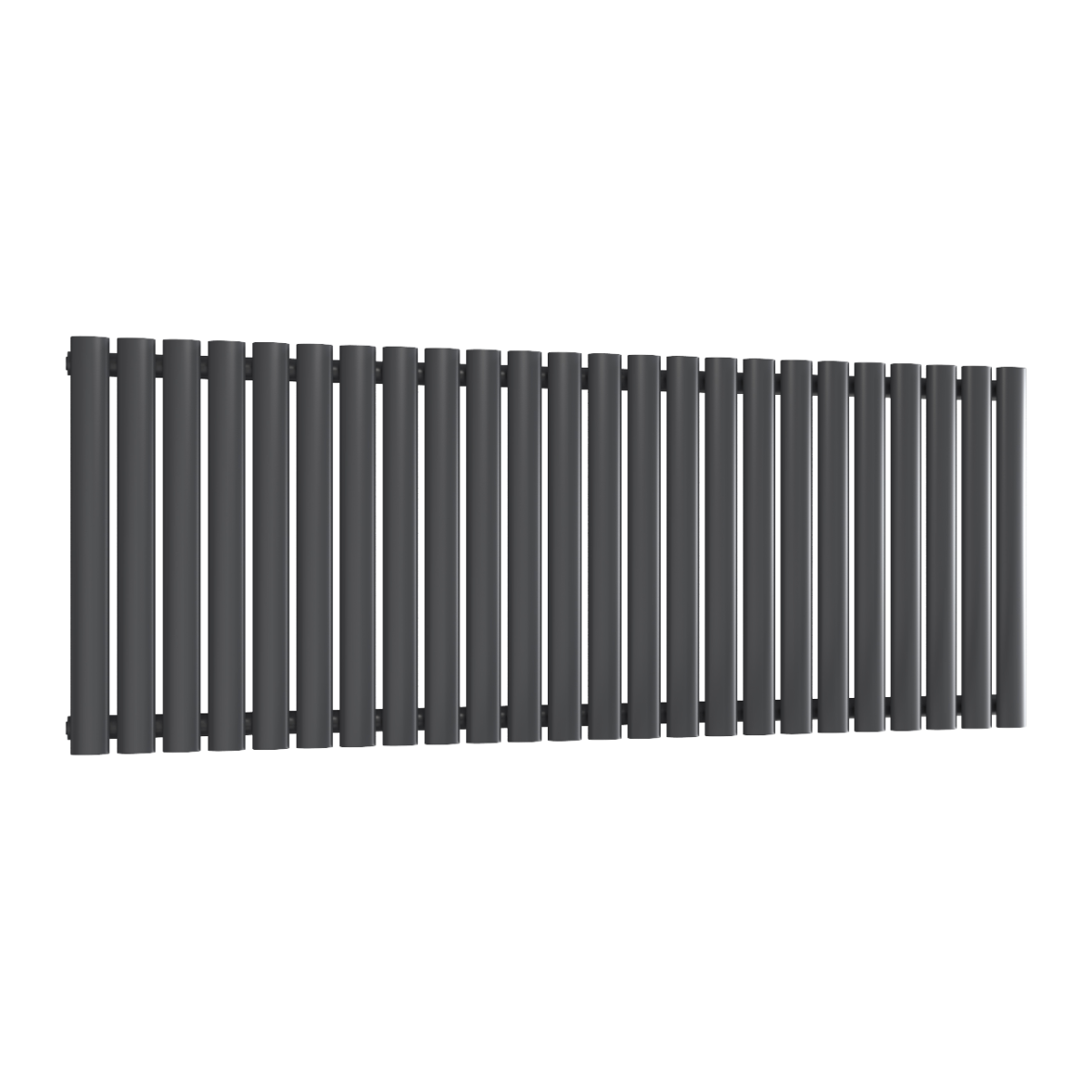 Reina Neva Horizontal Single Mild Steel Wall Mounted Heated Towel Rail Radiator Anthracite