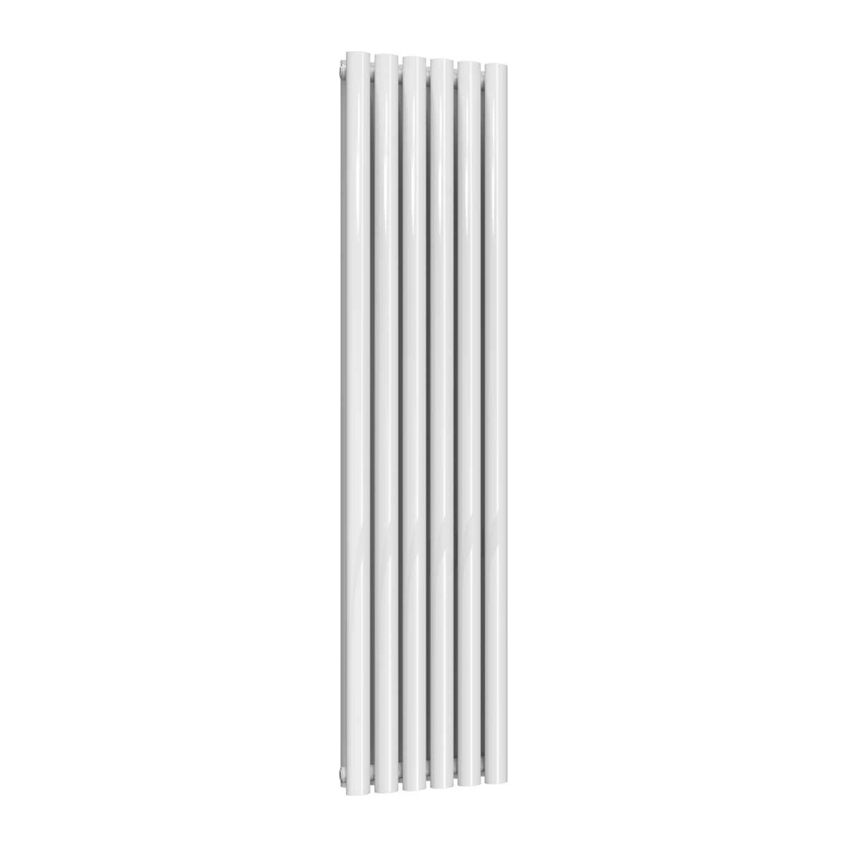 Reina Neva Vertical Double Mild Steel Wall Mounted Heated Towel Rail Radiator White