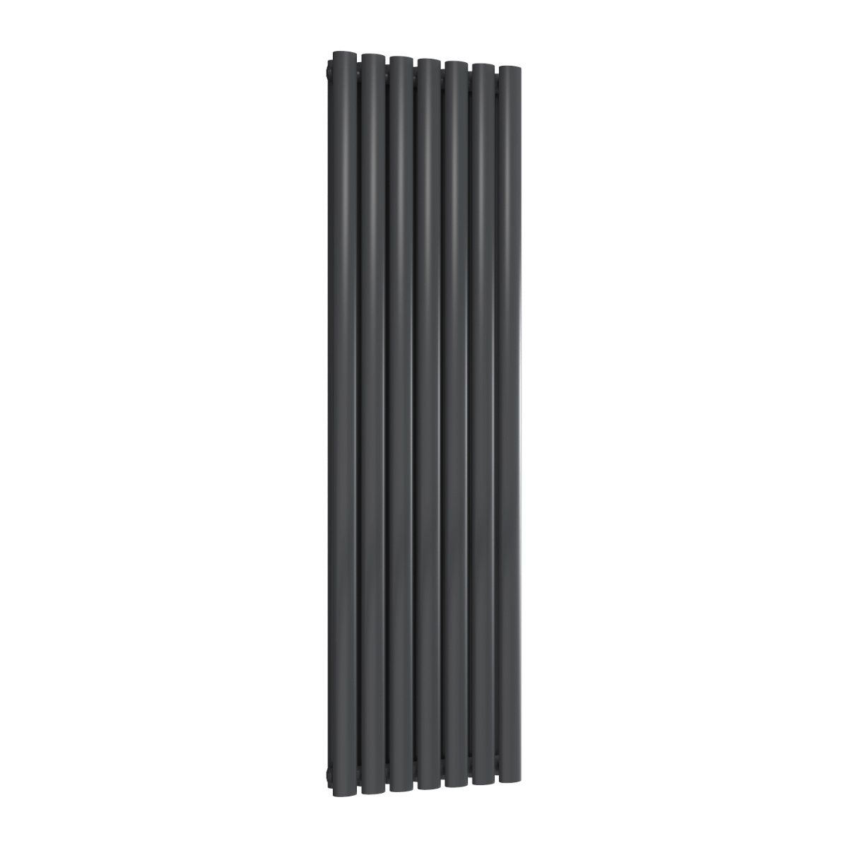 Reina Neva Vertical Double Mild Steel Wall Mounted Heated Towel Rail Radiator Anthracite