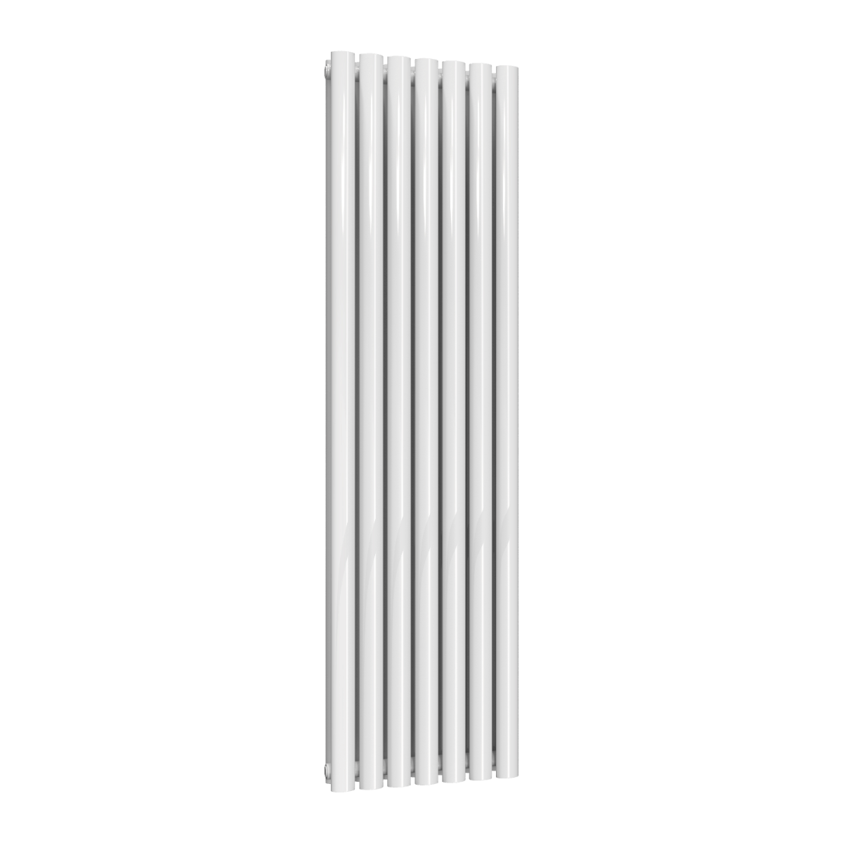 Reina Neva Vertical Double Mild Steel Wall Mounted Heated Towel Rail Radiator White