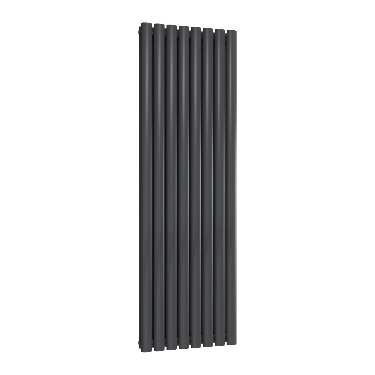 Reina Neva Vertical Double Mild Steel Wall Mounted Heated Towel Rail Radiator Anthracite