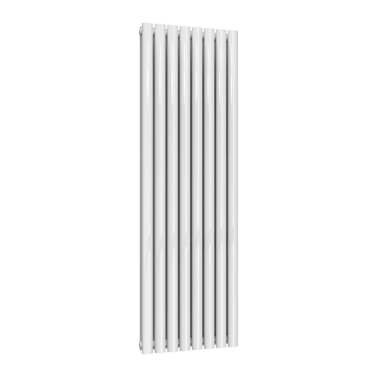 Reina Neva Vertical Double Mild Steel Wall Mounted Heated Towel Rail Radiator White