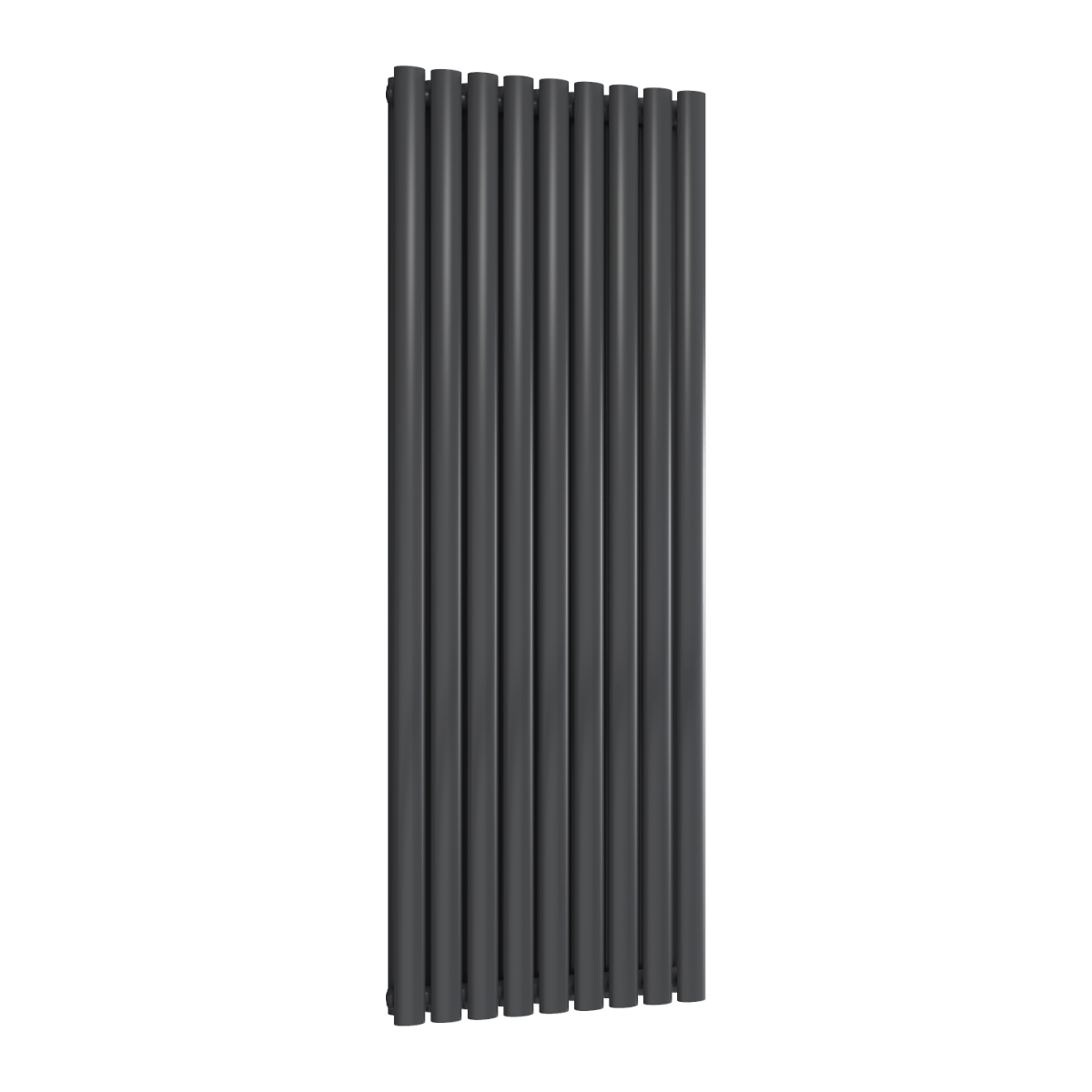 Reina Neva Vertical Double Mild Steel Wall Mounted Heated Towel Rail Radiator Anthracite