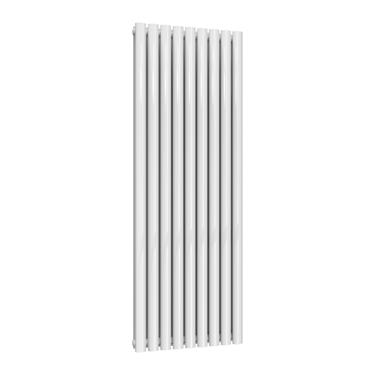 Reina Neva Vertical Double Mild Steel Wall Mounted Heated Towel Rail Radiator White