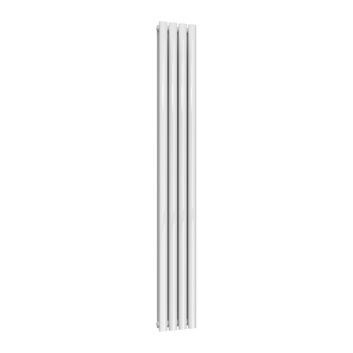 Reina Neva Vertical Double Mild Steel Wall Mounted Heated Towel Rail Radiator White
