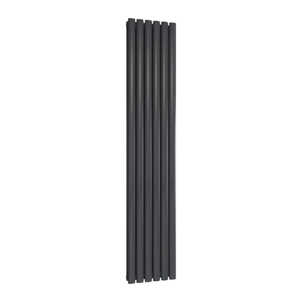 Reina Neva Vertical Double Mild Steel Wall Mounted Heated Towel Rail Radiator Anthracite