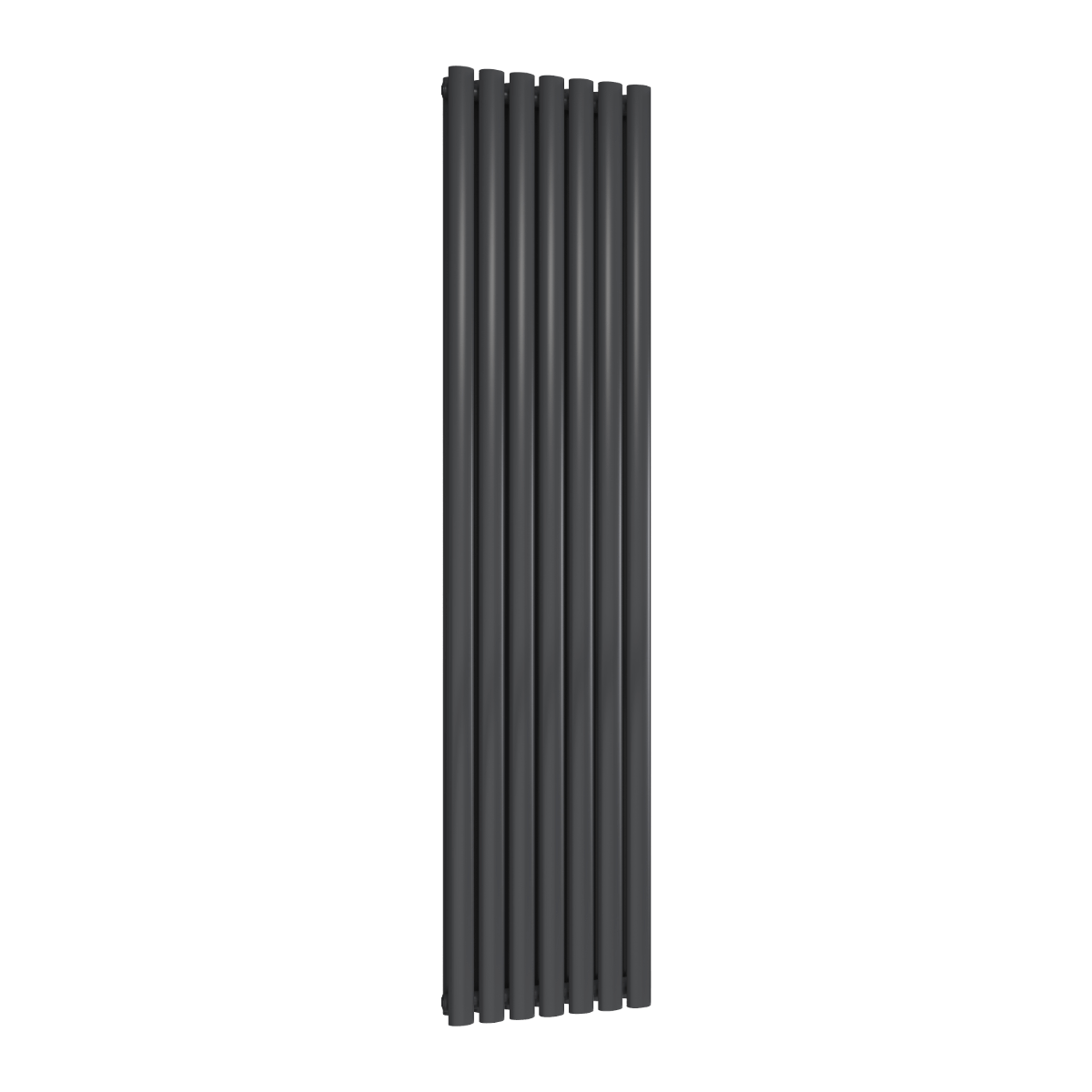 Reina Neva Vertical Double Mild Steel Wall Mounted Heated Towel Rail Radiator Anthracite
