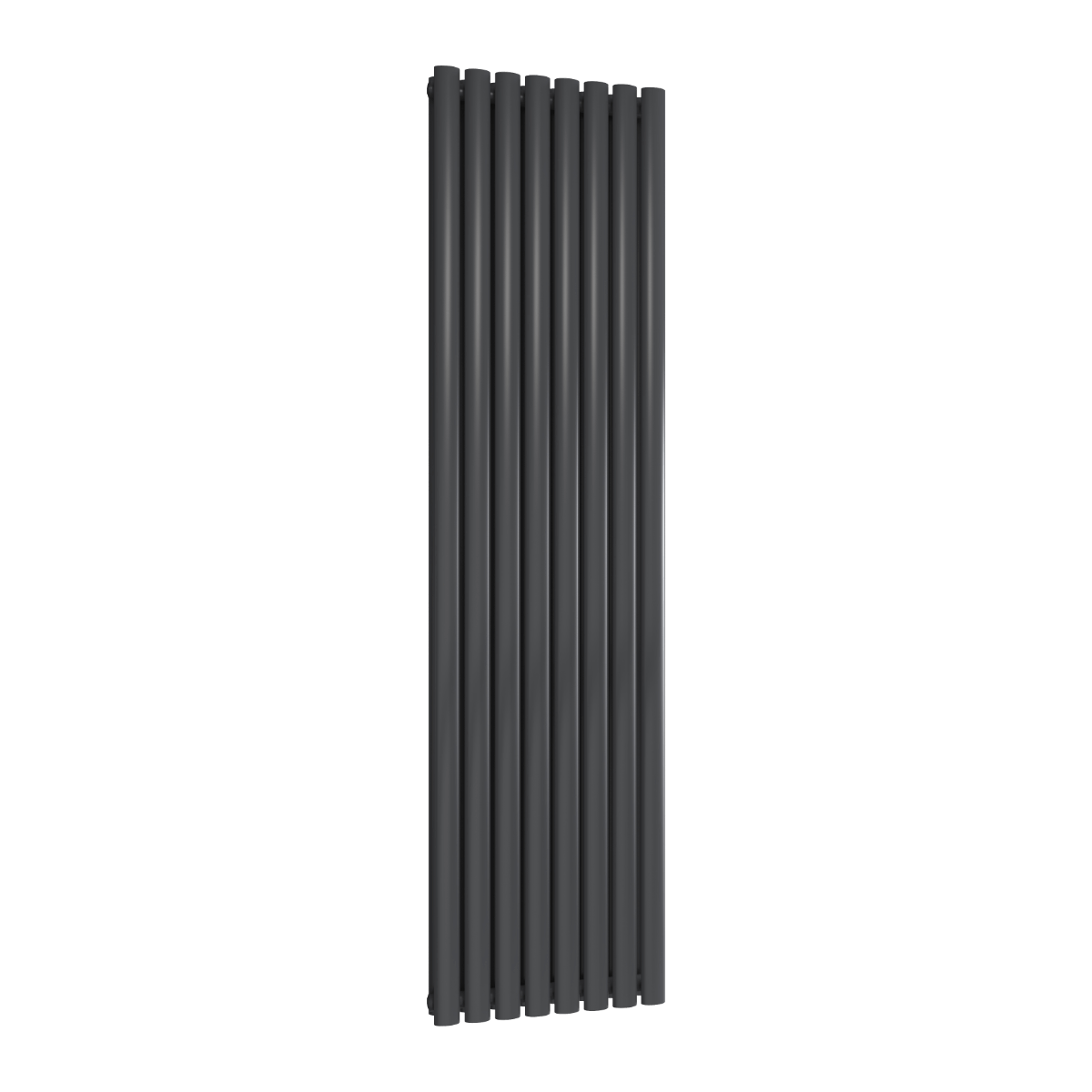 Reina Neva Vertical Double Mild Steel Wall Mounted Heated Towel Rail Radiator Anthracite