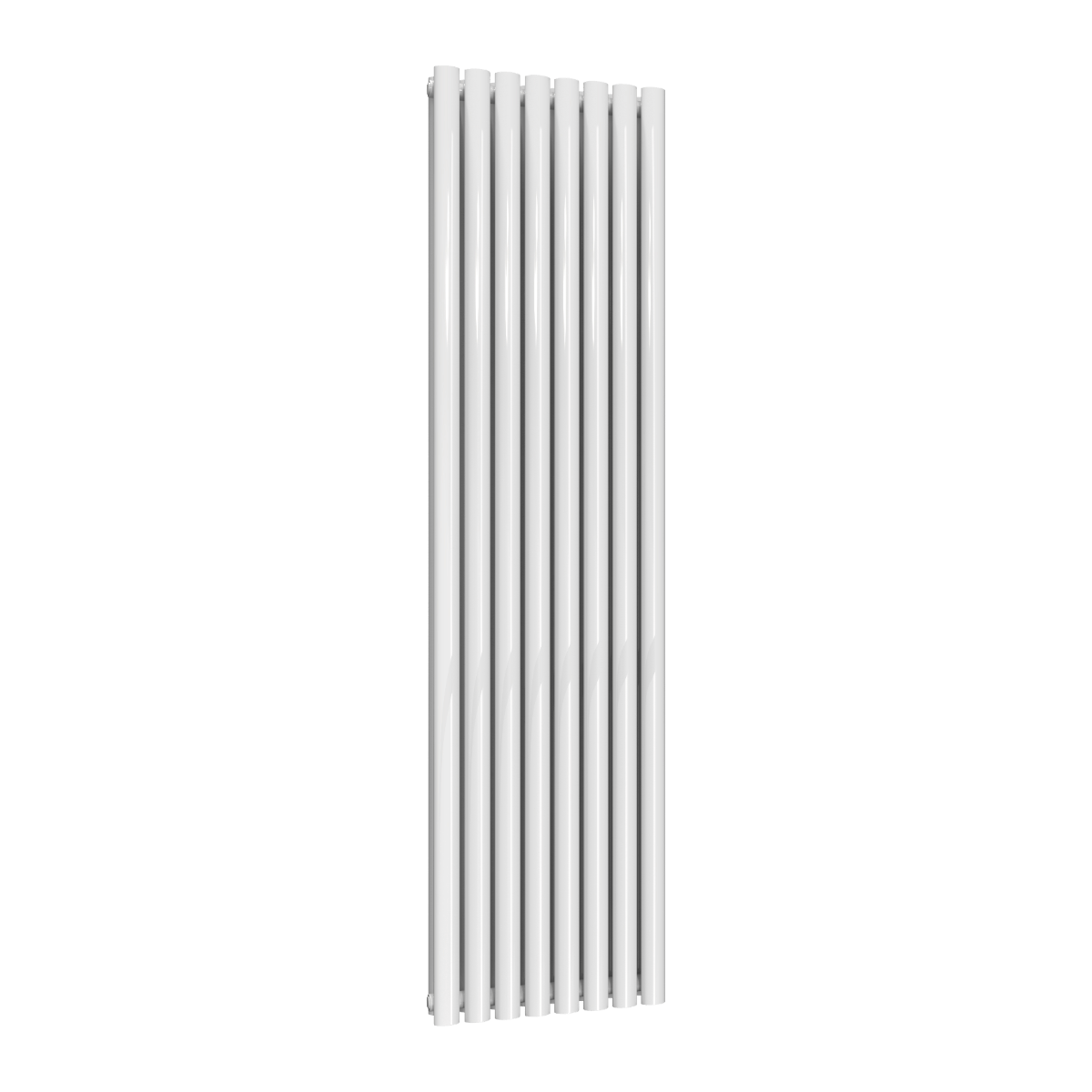 Reina Neva Vertical Double Mild Steel Wall Mounted Heated Towel Rail Radiator White