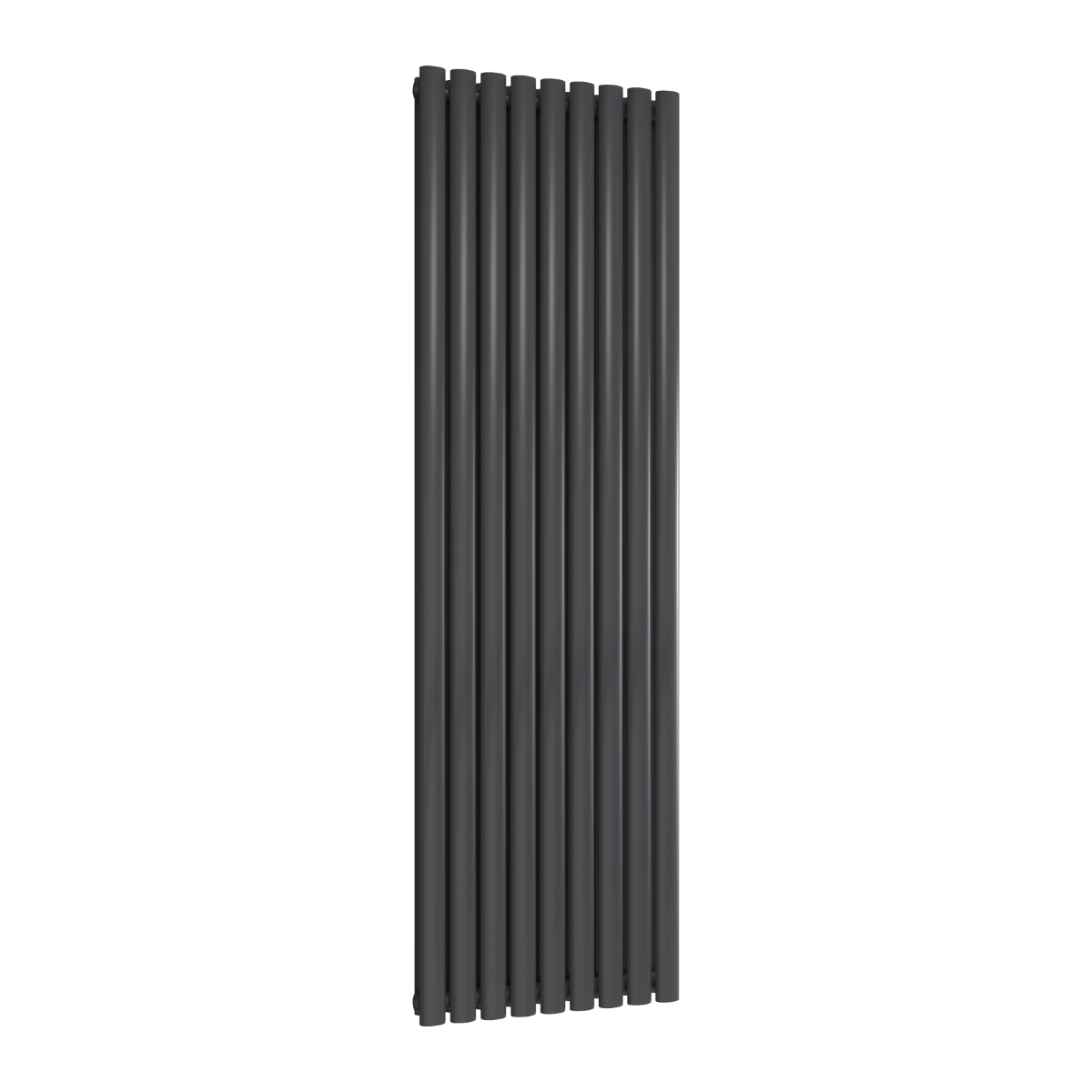 Reina Neva Vertical Double Mild Steel Wall Mounted Heated Towel Rail Radiator Anthracite