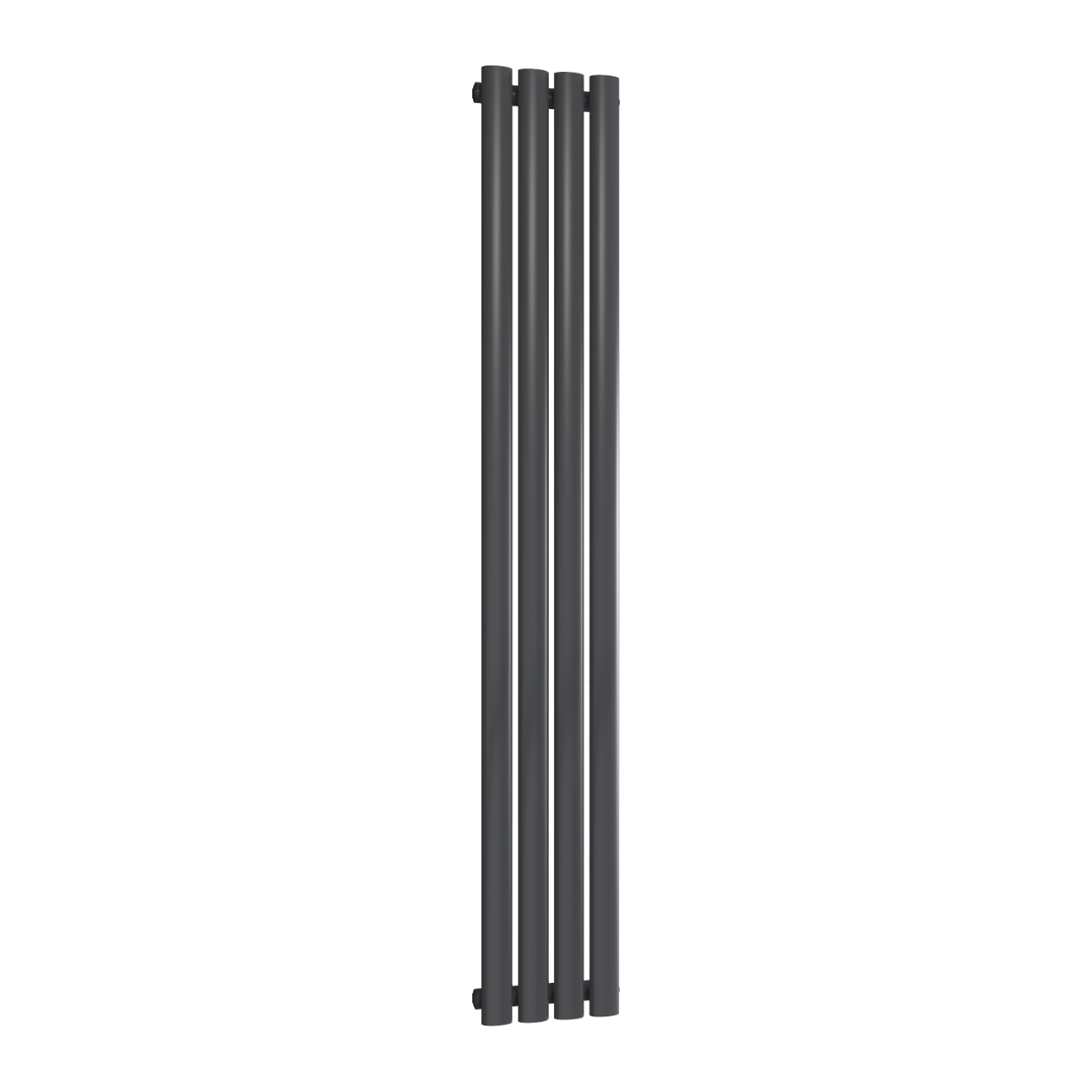 Reina Neva Vertical Single Mild Steel Wall Mounted Heated Towel Rail Radiator Anthracite