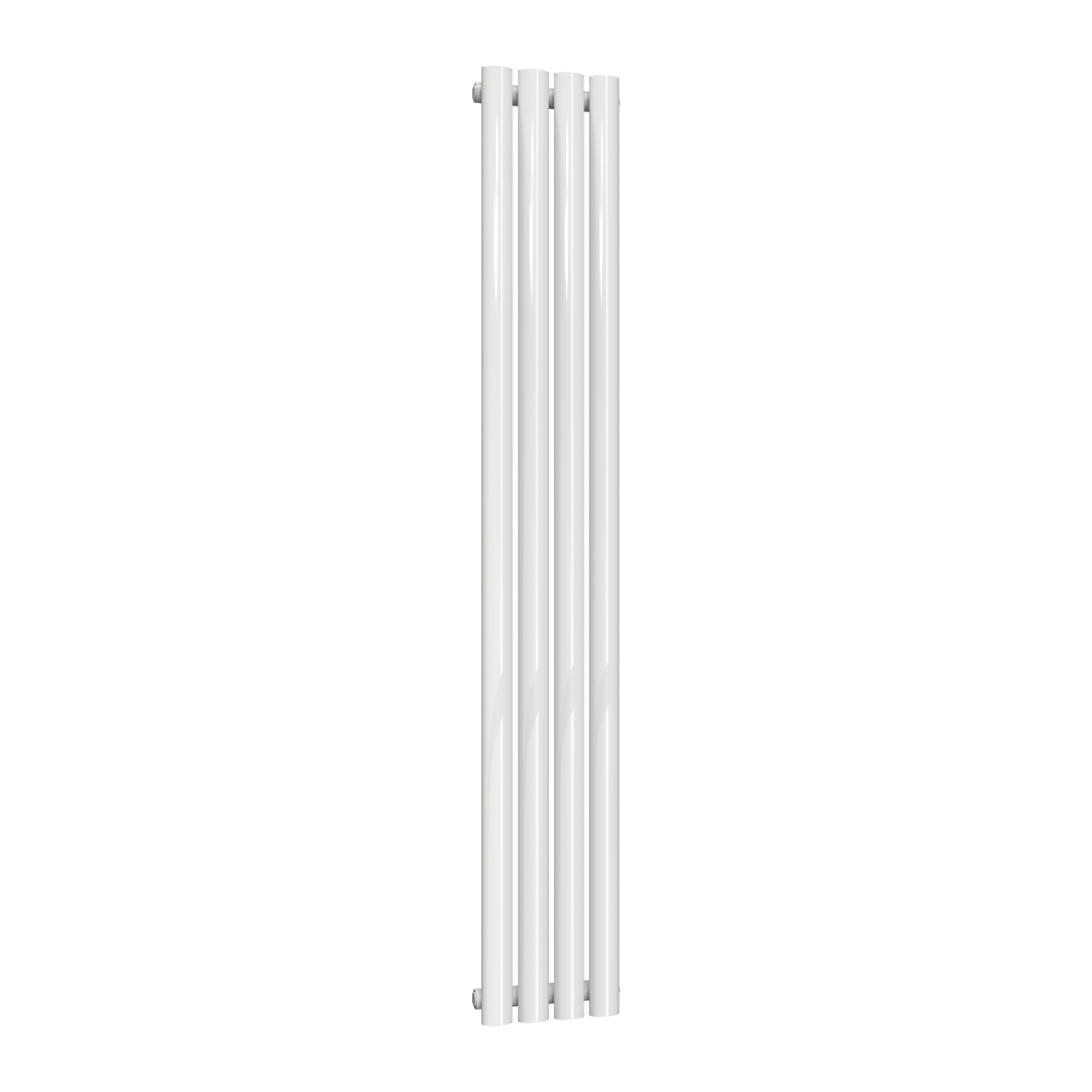 Reina Neva Vertical Single Mild Steel Wall Mounted Heated Towel Rail Radiator White