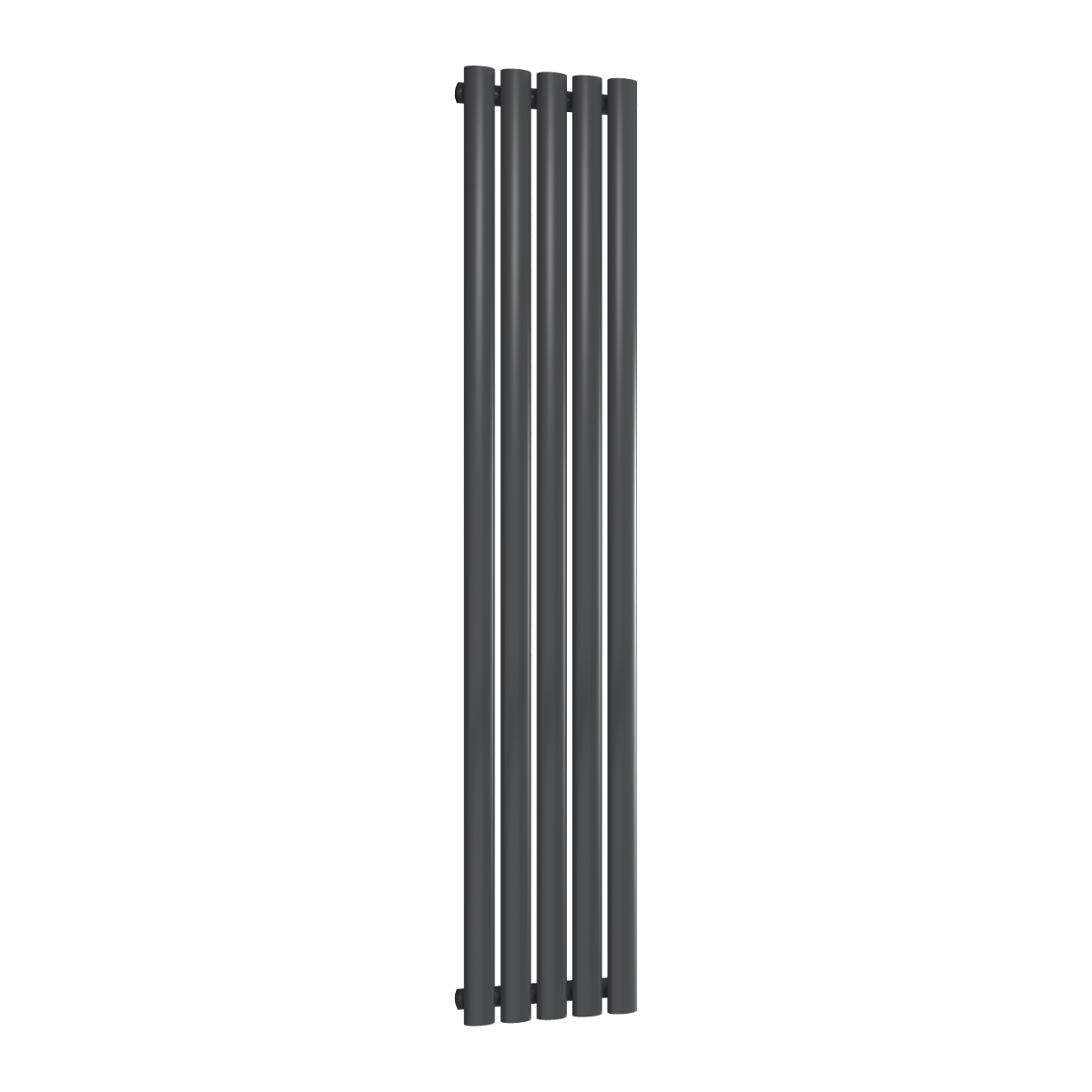Reina Neva Vertical Single Mild Steel Wall Mounted Heated Towel Rail Radiator Anthracite