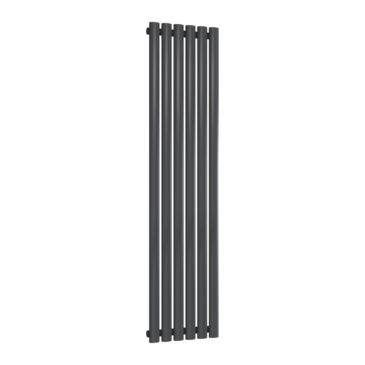 Reina Neva Vertical Single Mild Steel Wall Mounted Heated Towel Rail Radiator Anthracite